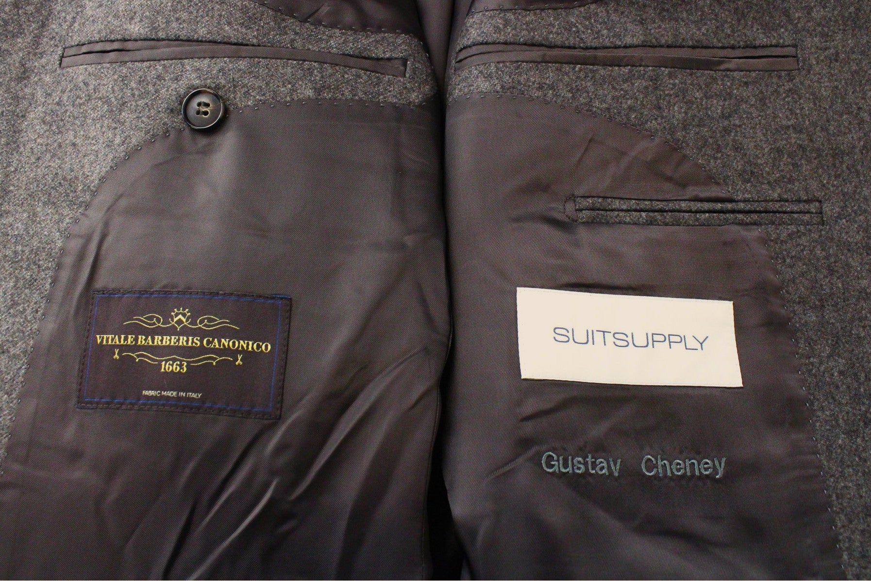 SUITSUPPLY La Spalla Men's Suit UK40R Brown Pure Wool Slim 2Pc Formal Melange