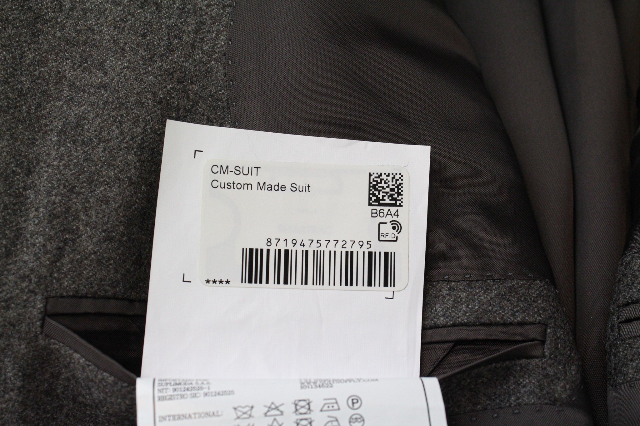 SUITSUPPLY La Spalla Men's Suit UK40R Brown Pure Wool Slim 2Pc Formal Melange