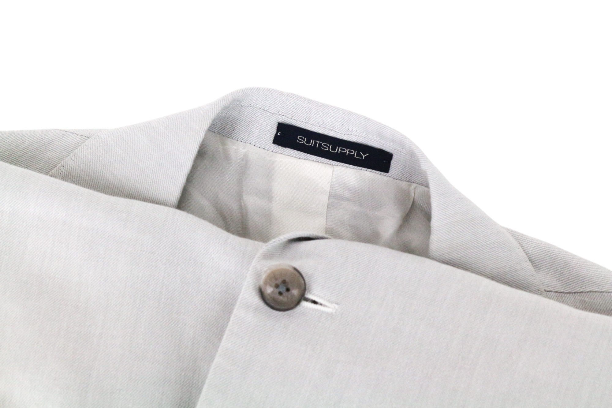 SUITSUPPLY La Spalla Men's Suit UK42S Grey Linen Cotton Single-Breasted 2 Pc