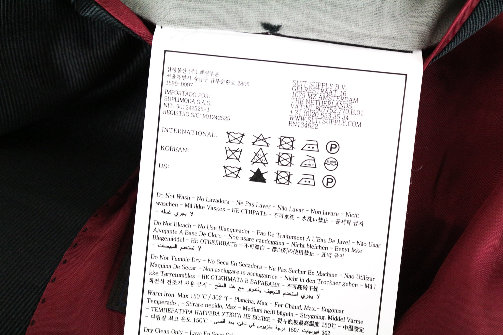 SUITSUPPLY Lazio Tuxedo Men's Suit UK46R Black Velvet Wool S110 Slim 3 Pc