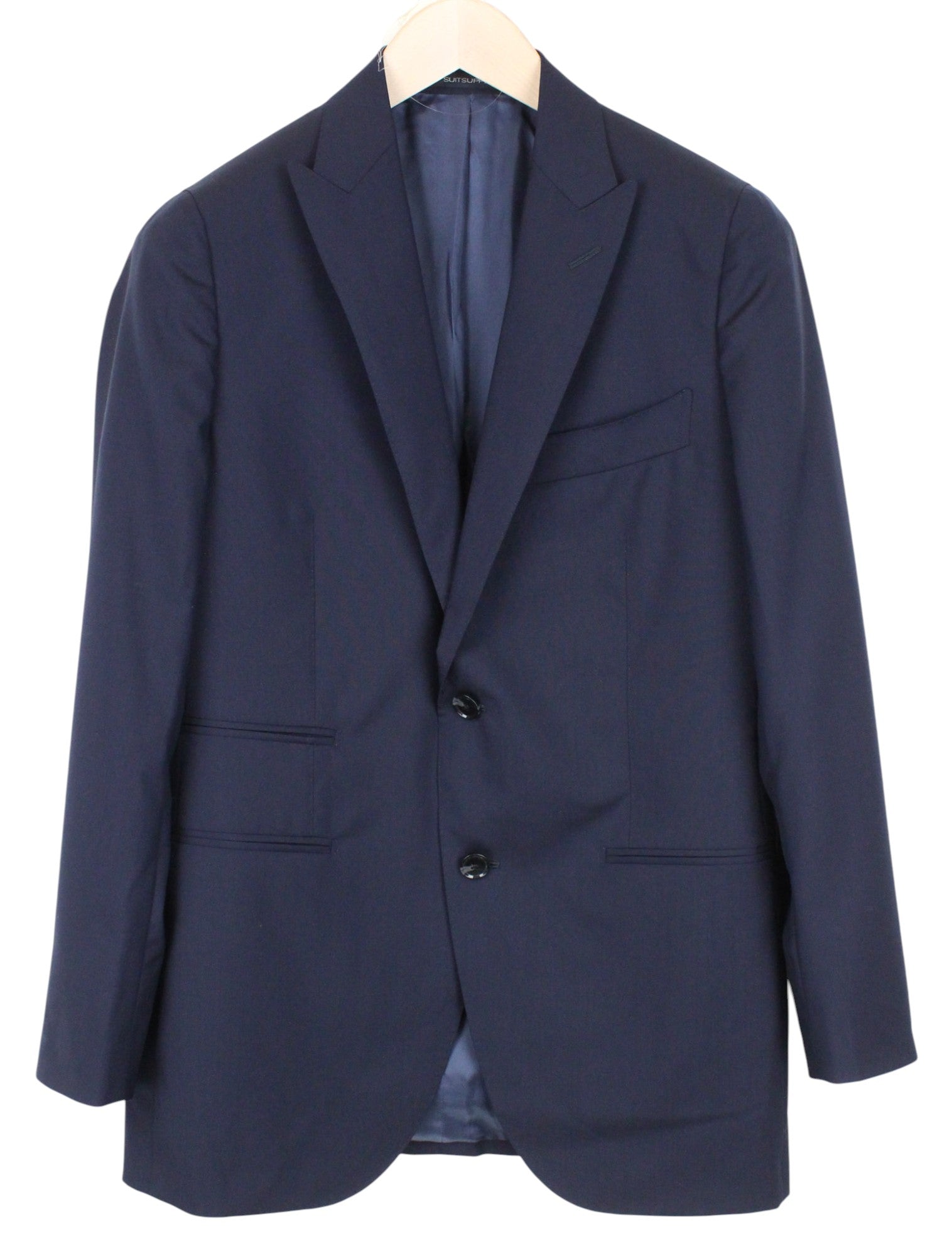 SUITSUPPLY La Spalla Suit UK38R Blue Wool Slim 2-Piece S120 Formal Men's Look