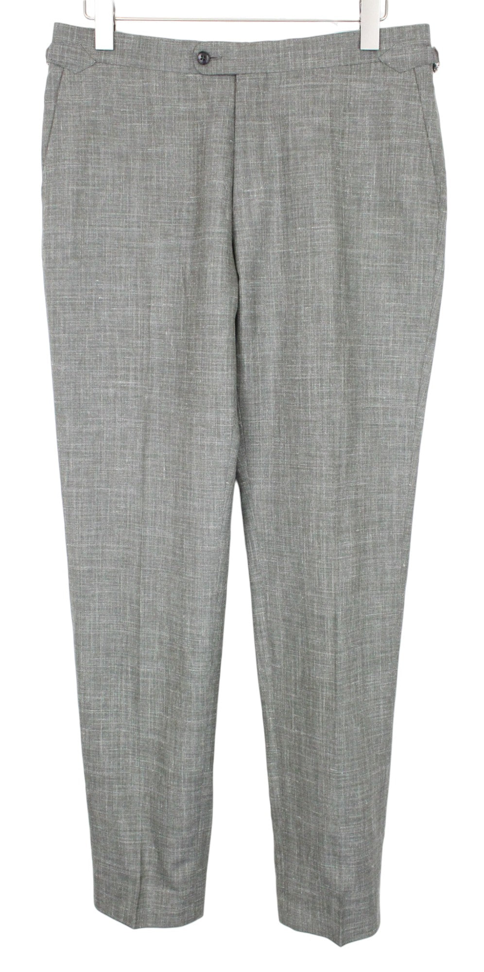 SUITSUPPLY Havana Suit UK40R 3-Piece Slim Melange Green Linen Wool Silk Men's