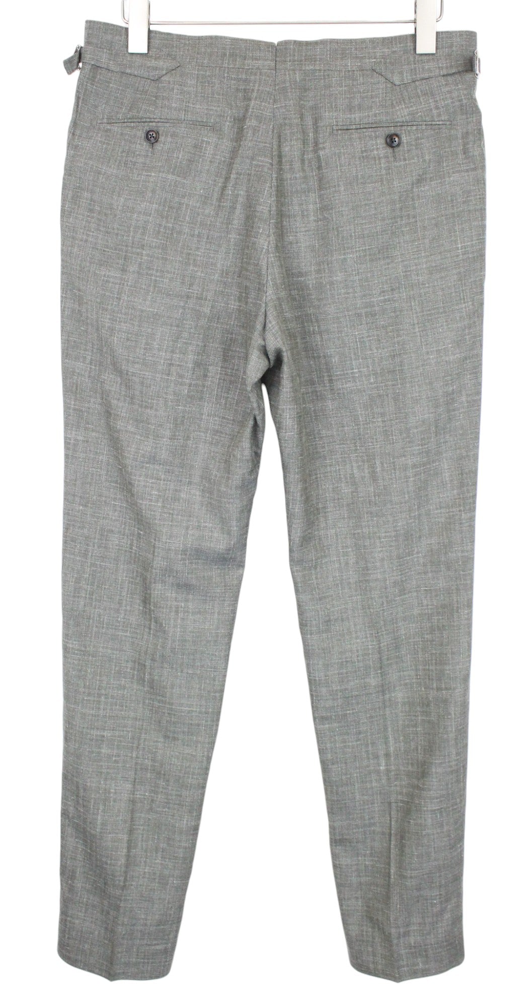 SUITSUPPLY Havana Suit UK40R 3-Piece Slim Melange Green Linen Wool Silk Men's