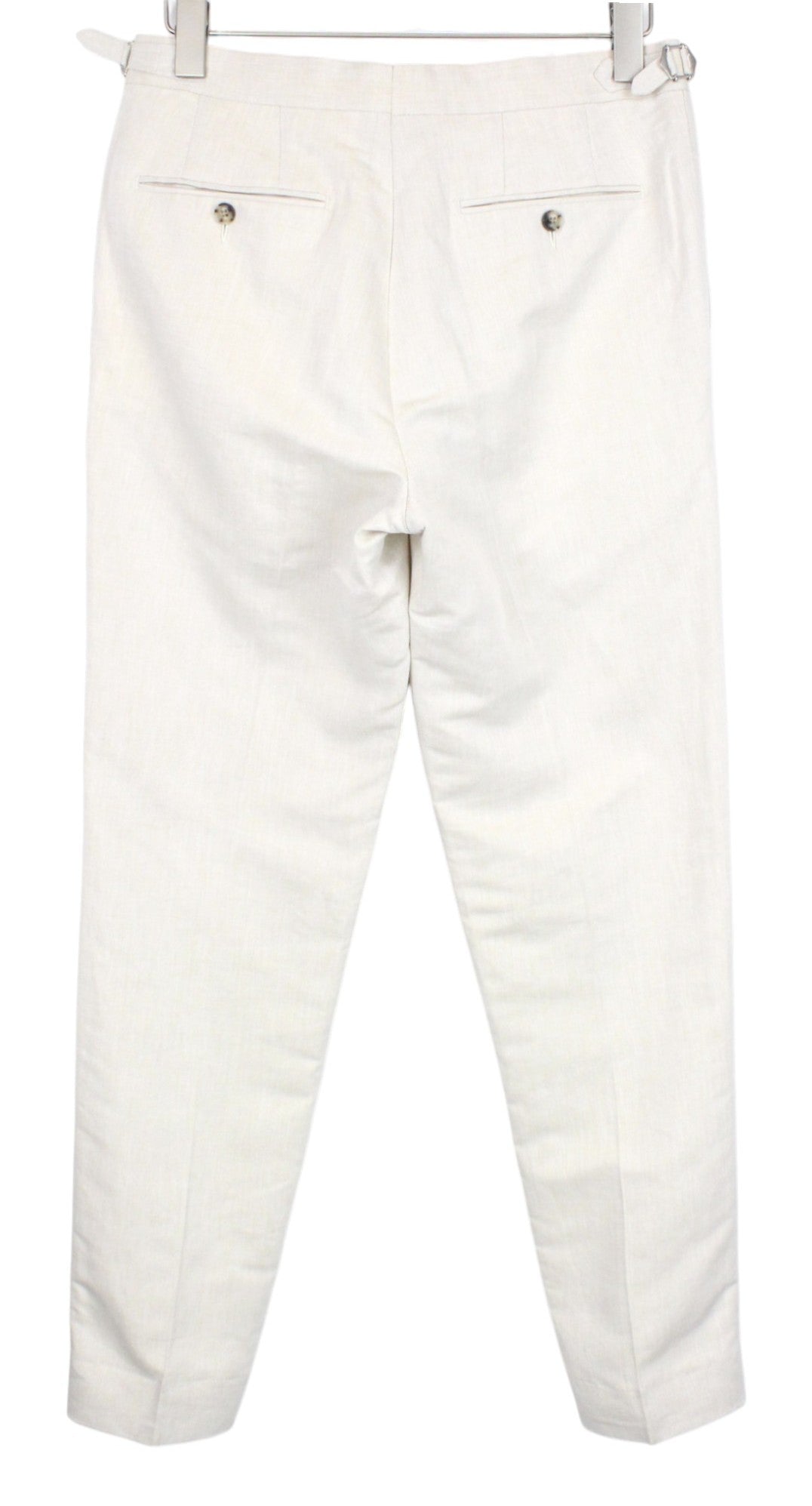 SUITSUPPLY Havana Suit UK38R Beige Melange 3-Piece Linen Cotton Slim Fit Men