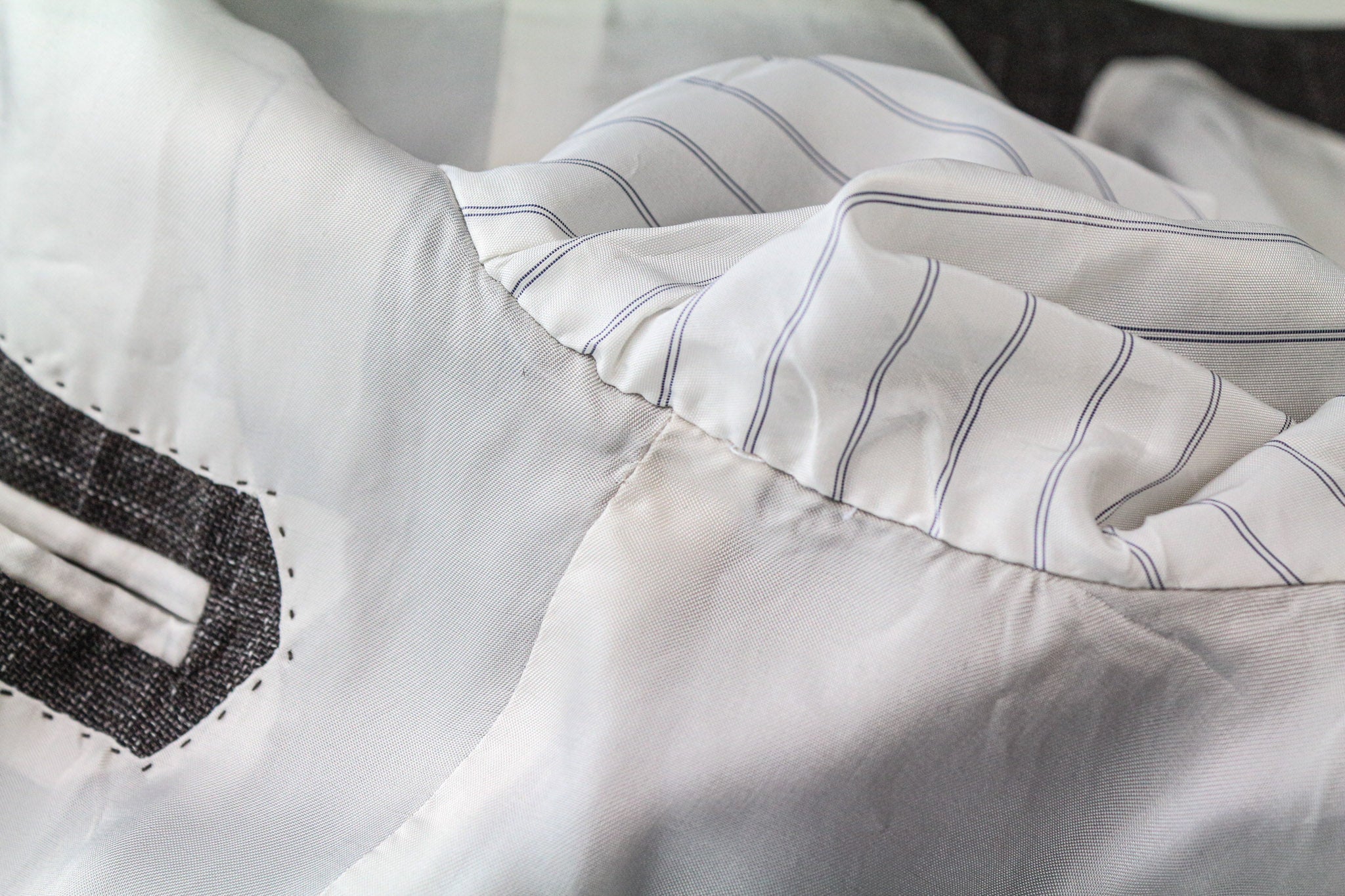 SUITSUPPLY Havana Patch Men's Suit UK36R Wool Silk Linen Brown Slim 3-Piece