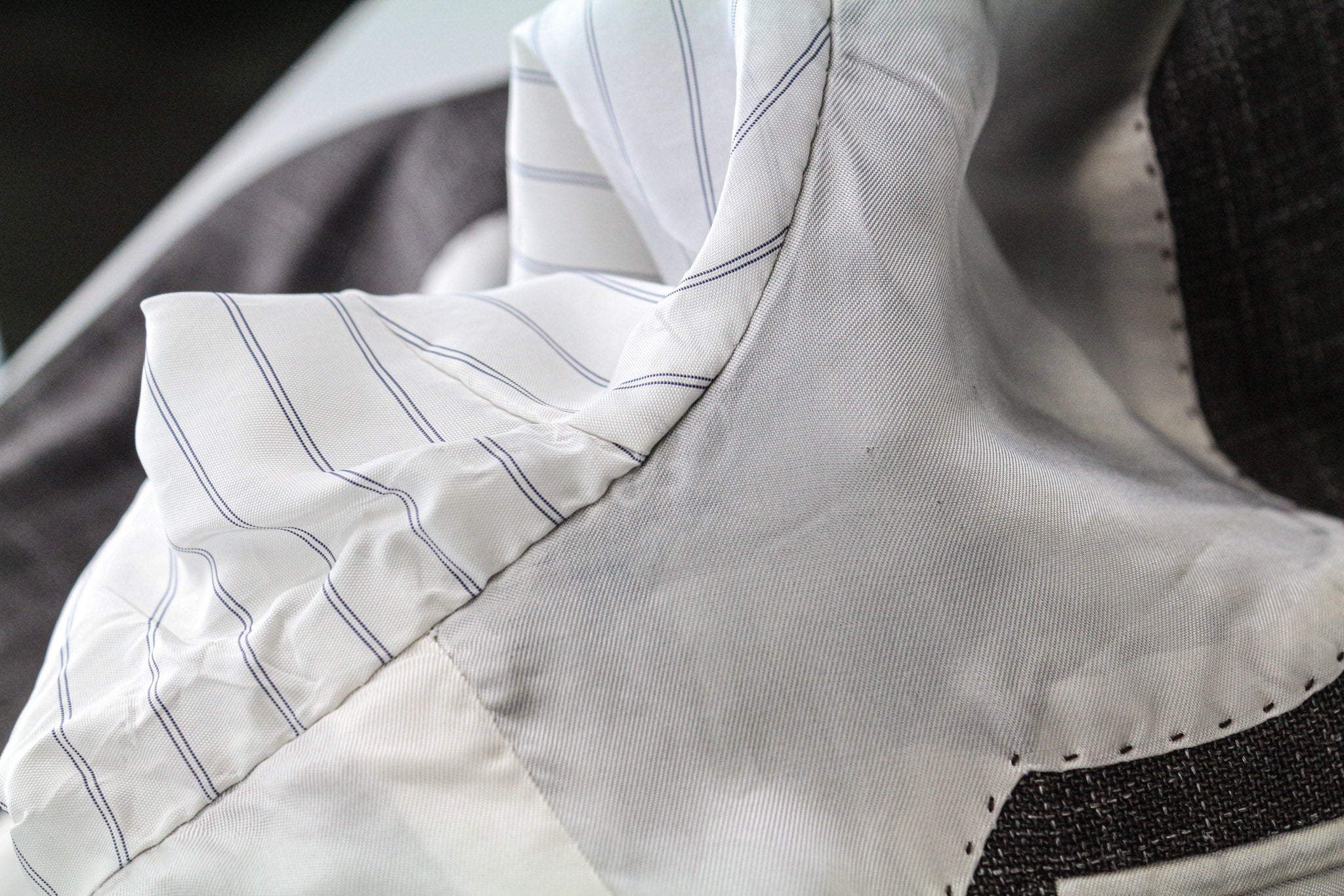 SUITSUPPLY Havana Patch Men's Suit UK36R Wool Silk Linen Brown Slim 3-Piece