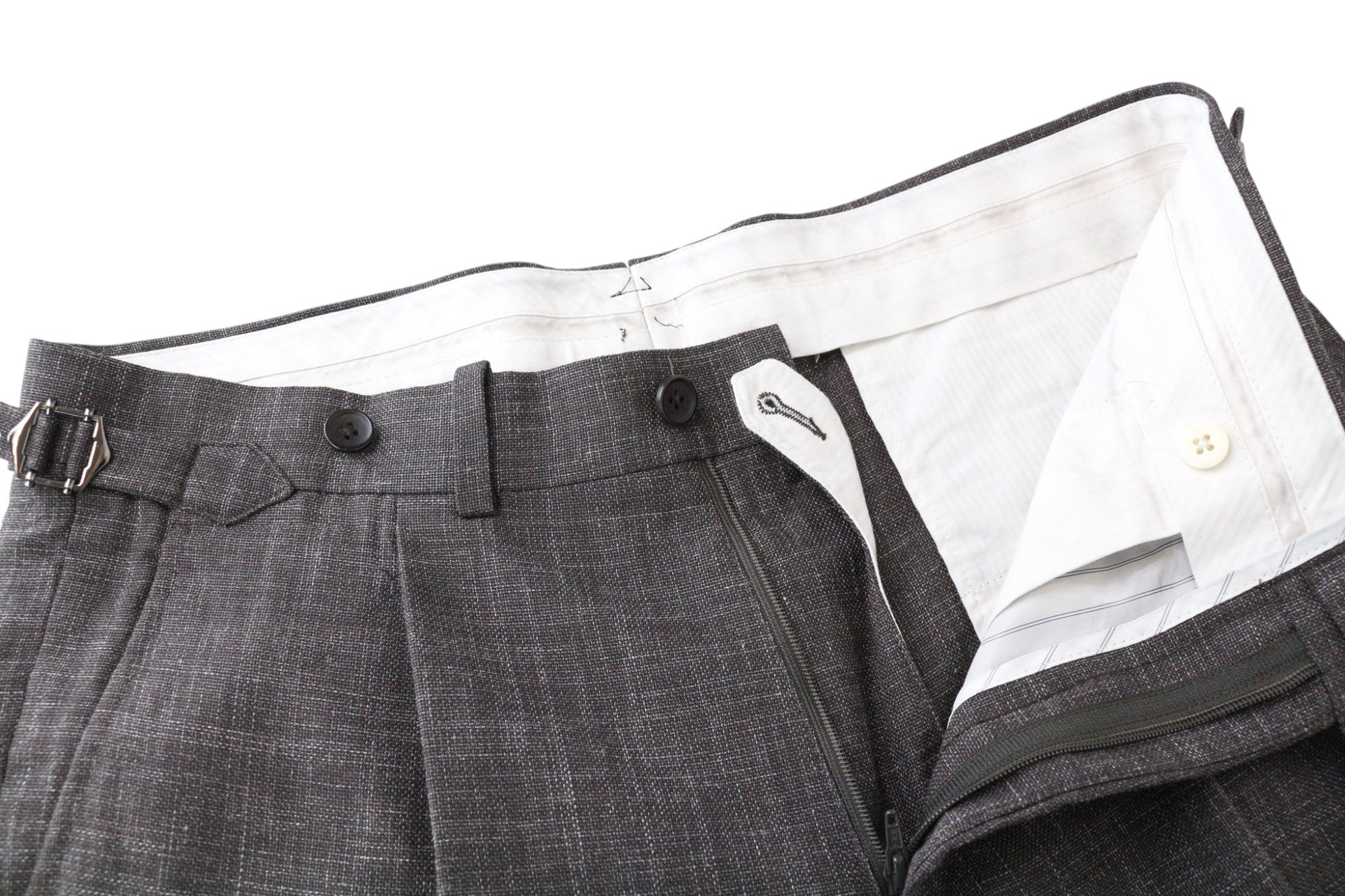 SUITSUPPLY Havana Patch Men's Suit UK36R Wool Silk Linen Brown Slim 3-Piece