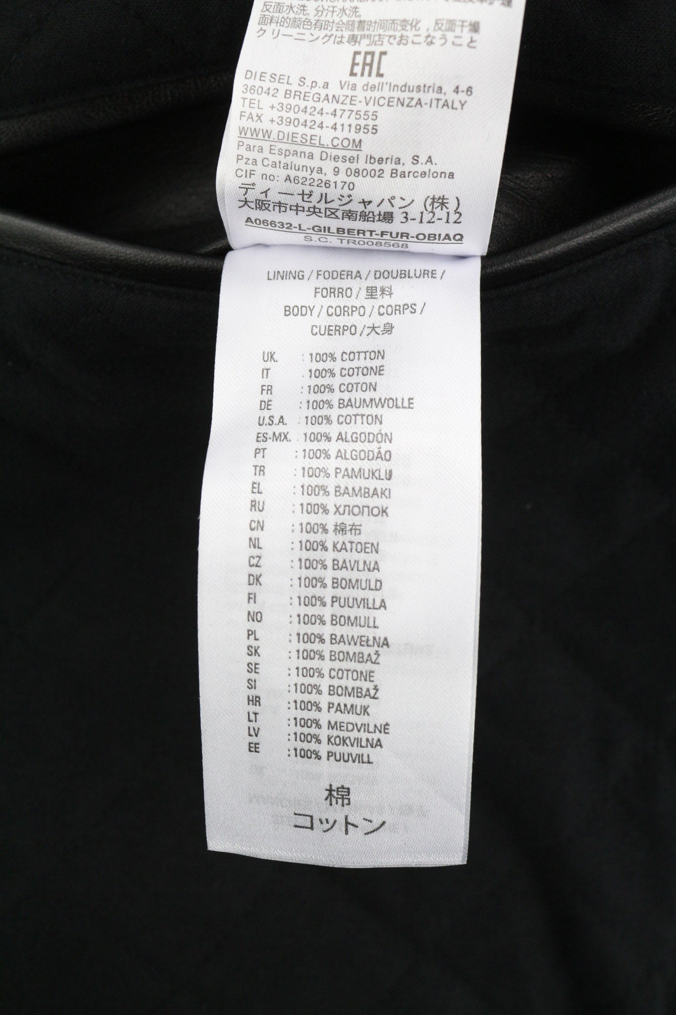 DIESEL L-Gilbert-Fur vyriška striukė XL su jaučio odos avikailio apykakle, rekomenduojama kaina – 1095 € 