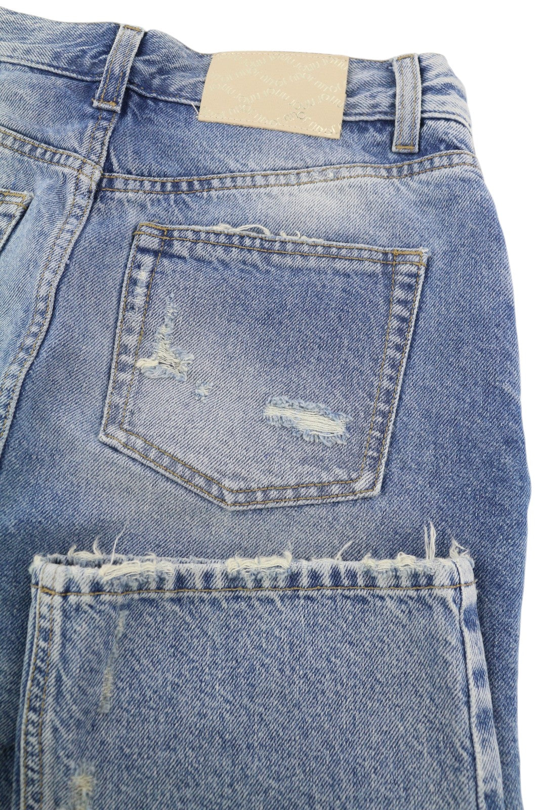 LIU JO Glam Straight Bic Women Jeans W28 Skirted Ripped Blue Denim