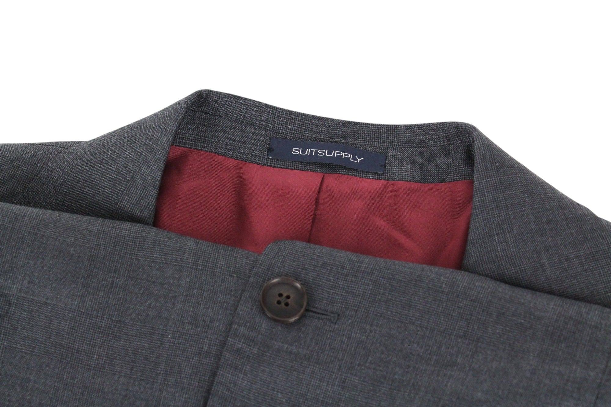 SUITSUPPLY La Spalla Men's UK44L Grey Wool Lined Suit Ing Loro Piano