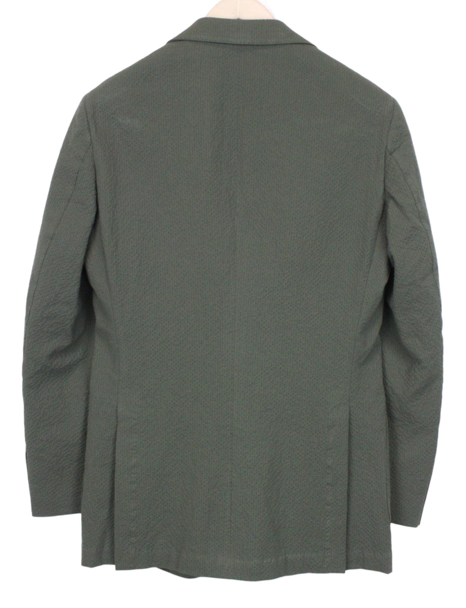 SUITSUPPLY Havana Patch Men's Suit UK34R Green Slim 2-Piece Cotton Mix Stretch