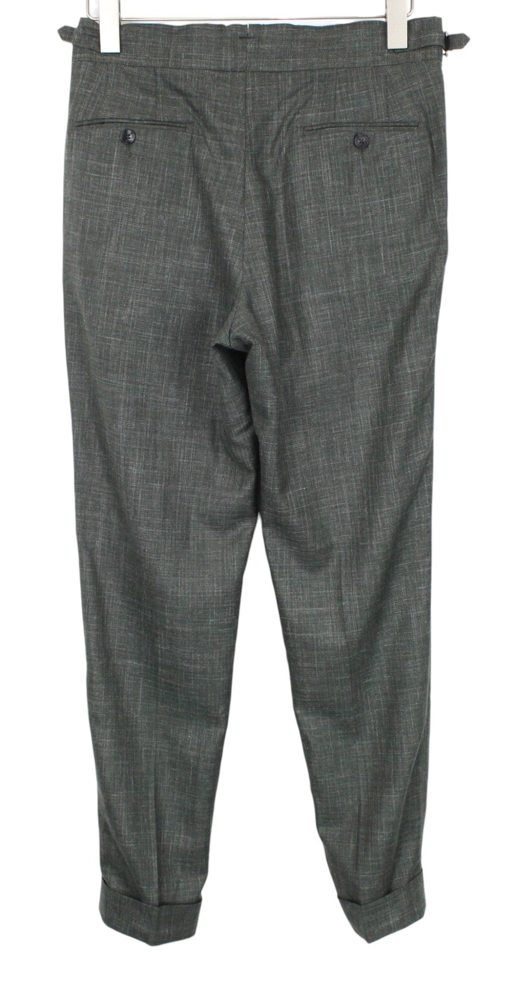 SUITSUPPLY La Spalla Men's Suit UK38R Green Wool Silk Linen Slim Melange Two