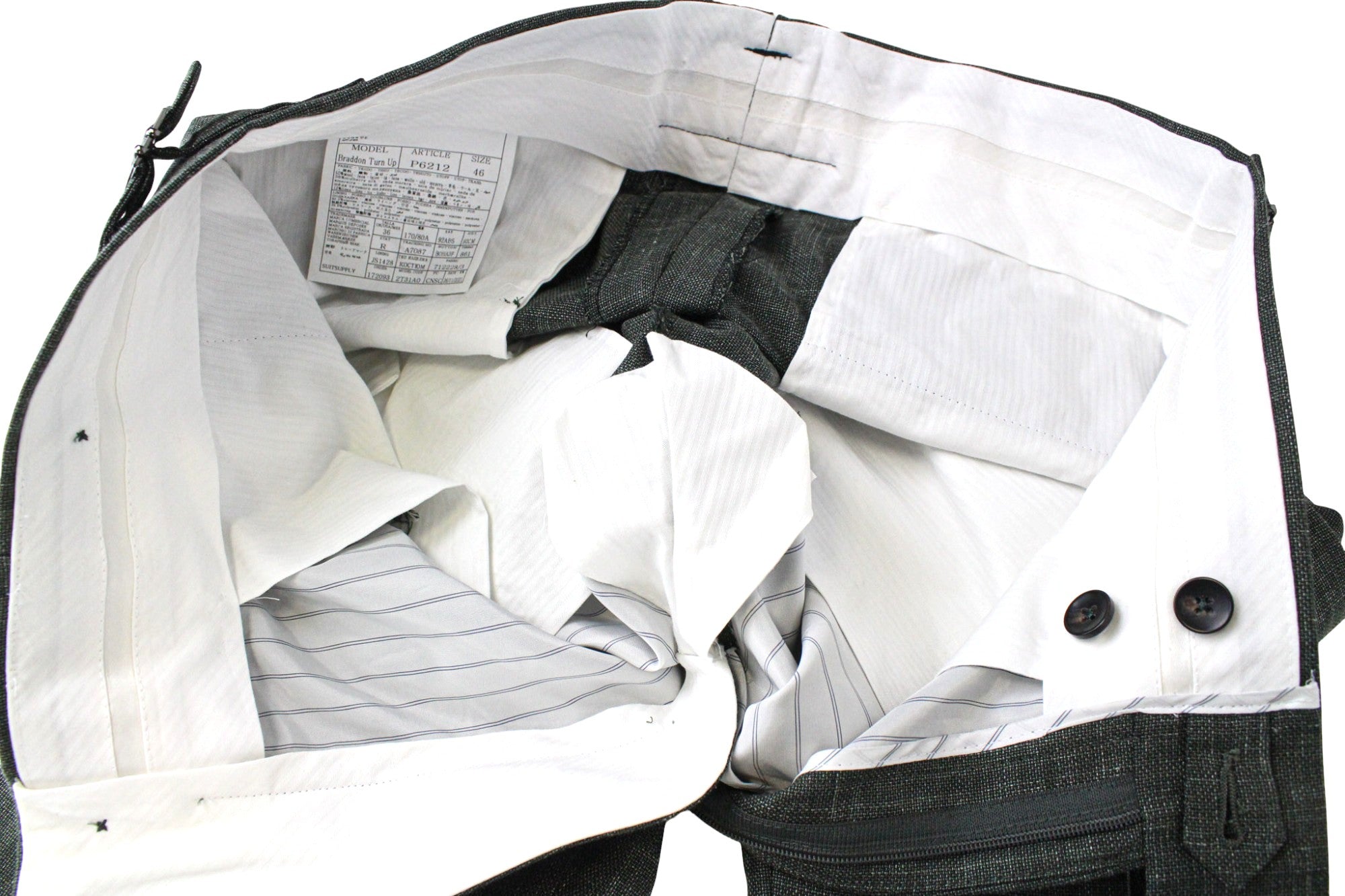 SUITSUPPLY La Spalla Men's Suit UK38R Green Wool Silk Linen Slim Melange Two