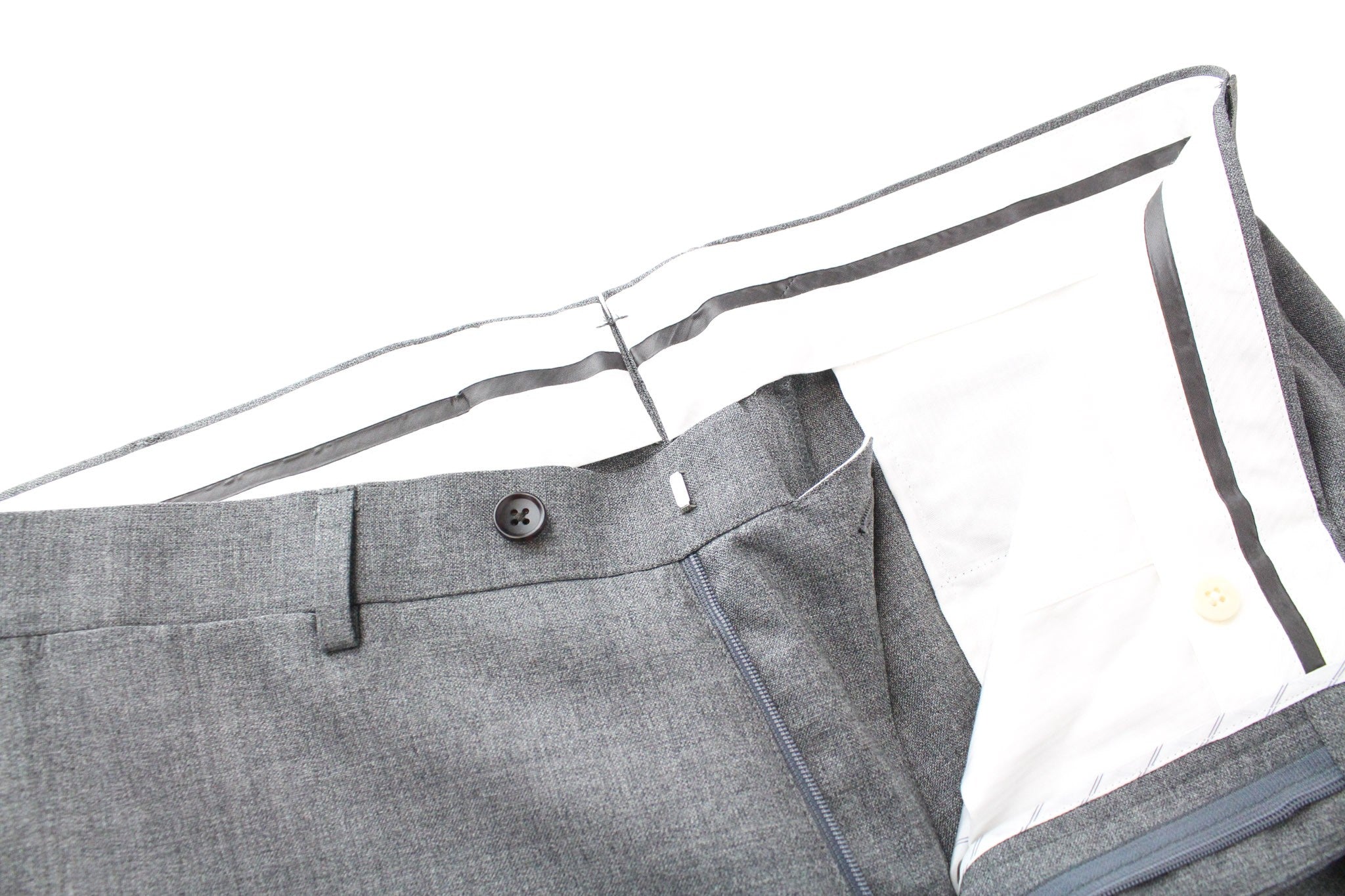 SUITSUPPLY Lazio Men's Grey Wool 2Pc Suit UK44R Slim Fit Single-Breasted Formal