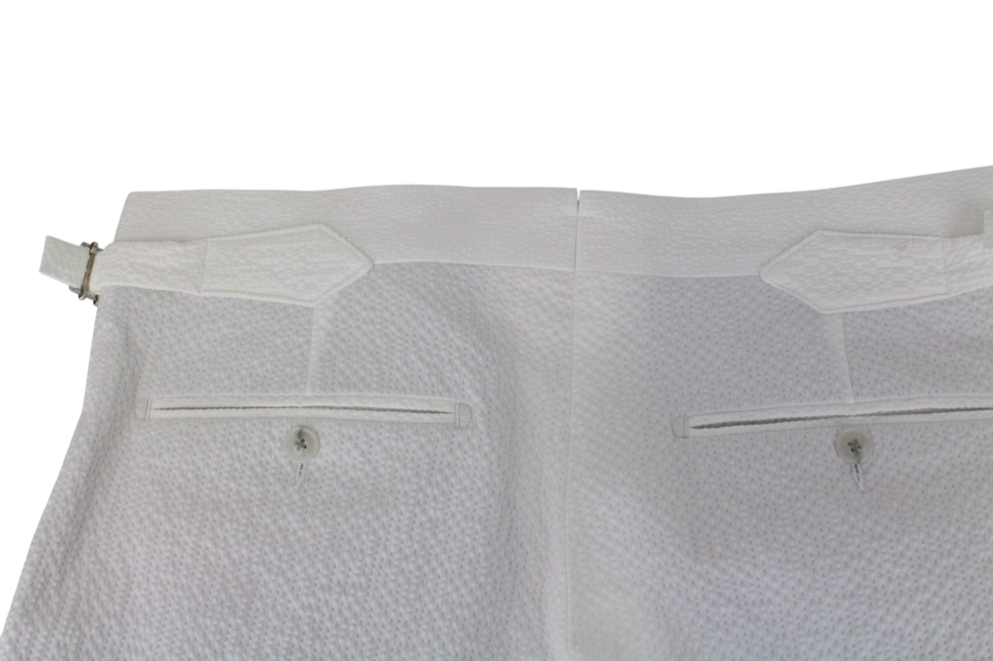 SUITSUPPLY Havana Men's Suit UK38R Slim White 2-Piece Cotton Stretch Double Row