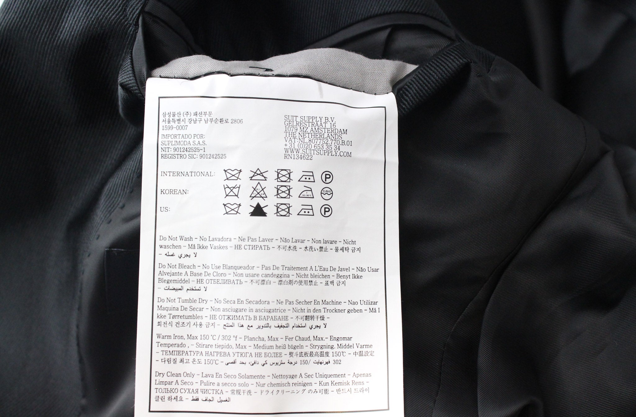 SUITSUPPLY Lazio Men's Suit UK40L Blue Slim S130 Wool Tux 3 Piece Formal