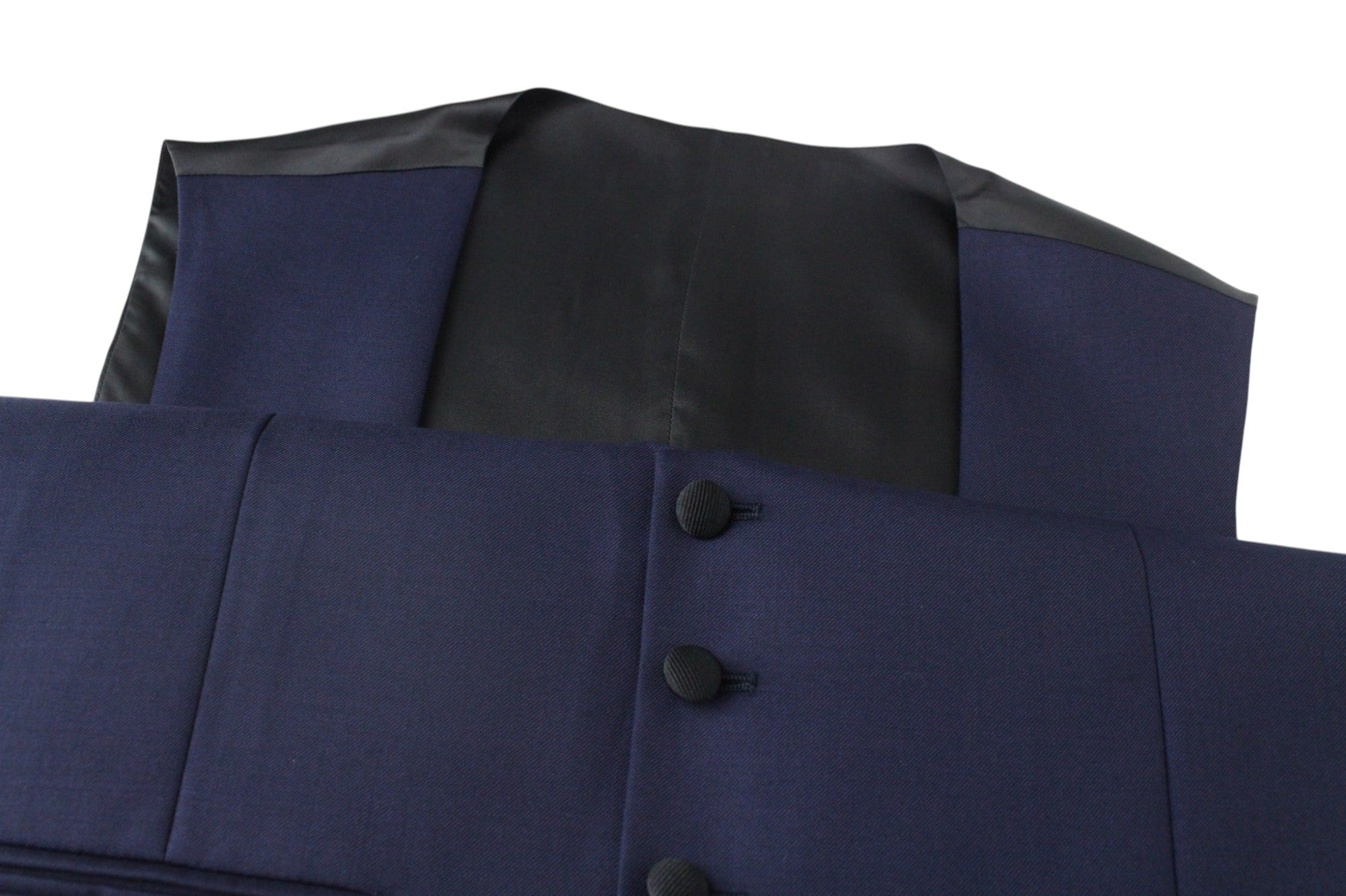 SUITSUPPLY Lazio Men's Suit UK40L Blue Slim S130 Wool Tux 3 Piece Formal