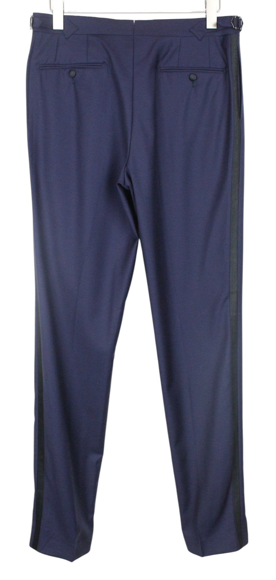 SUITSUPPLY Lazio Men's Suit UK40L Blue Slim S130 Wool Tux 3 Piece Formal