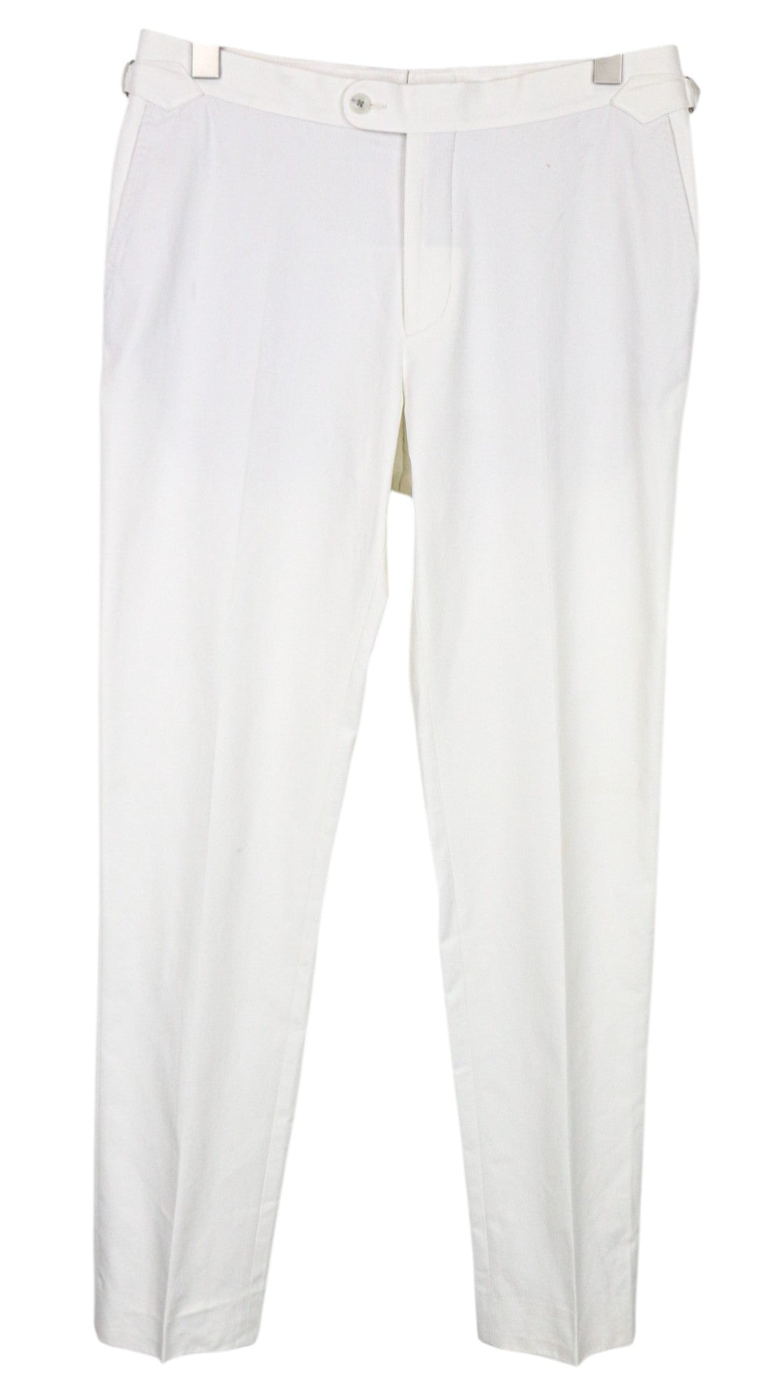 SUITSUPPLY Havana Men's Suit UK38R Slim White 2-Piece Pure Cotton Twill Jetted