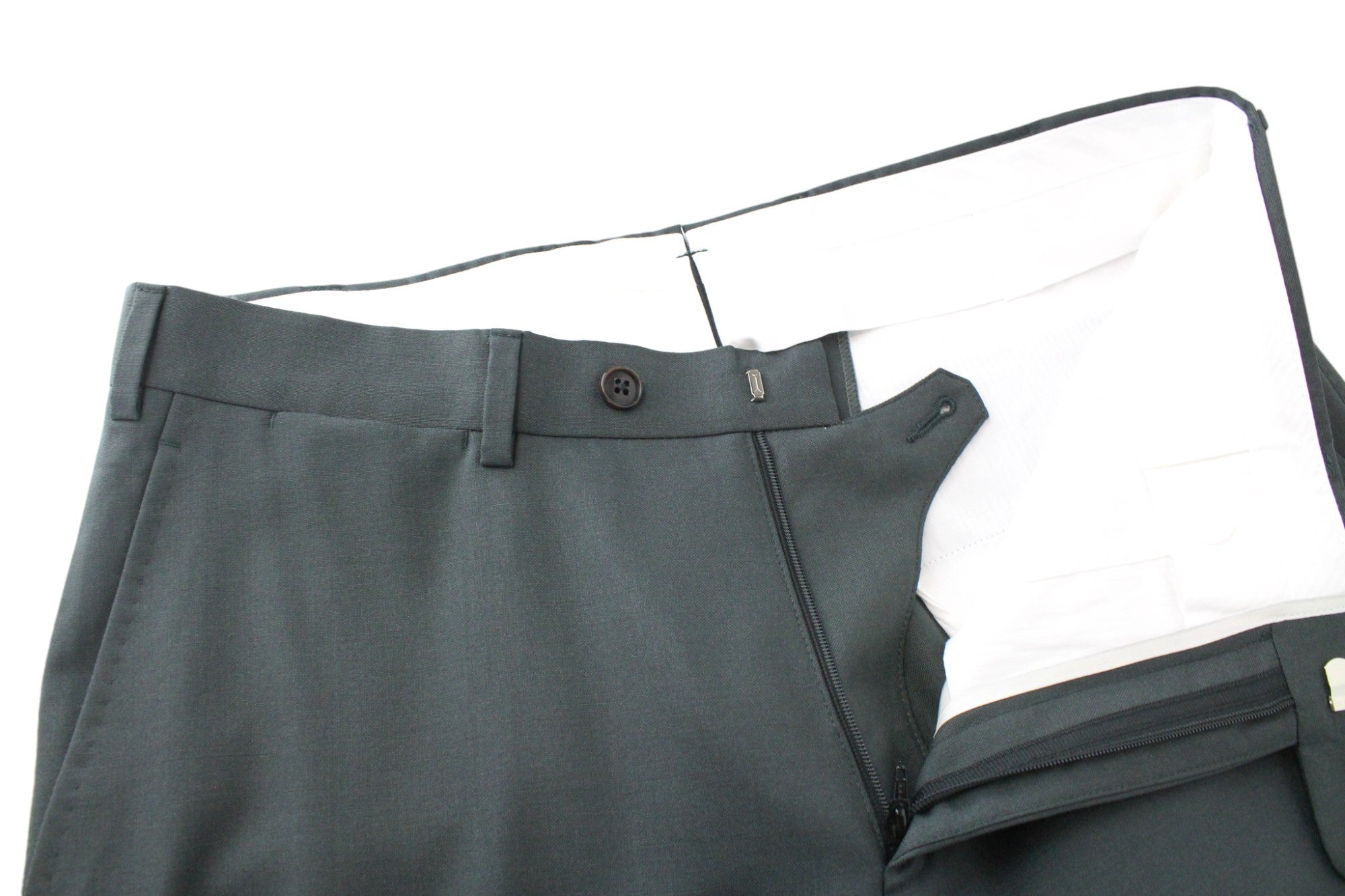 SUITSUPPLY La Spalla Suit UK38S Men's Green Wool 2-Piece Single-Breasted