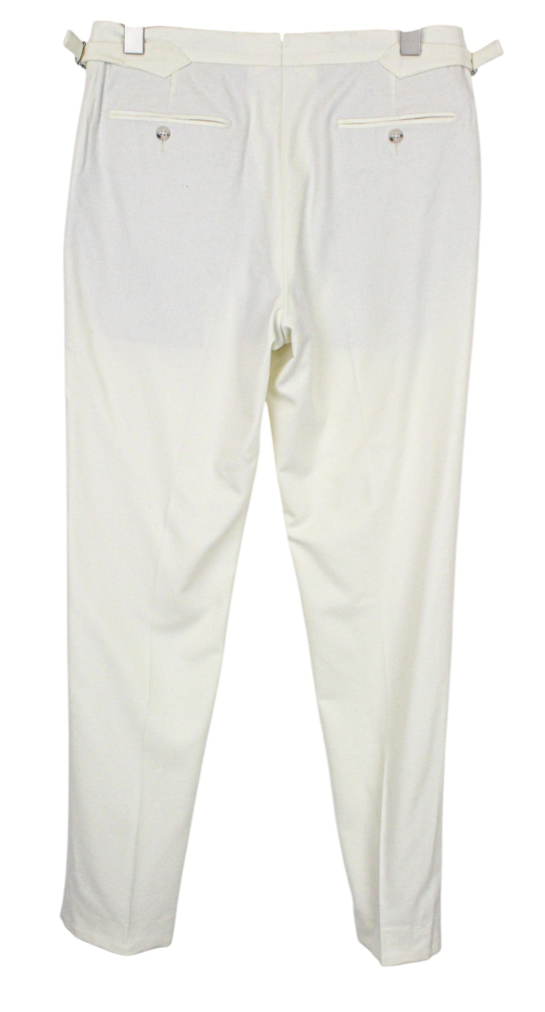 SUITSUPPLY Havana Suit UK38R Men's Off-White Wool Flannel 2-Piece Slim