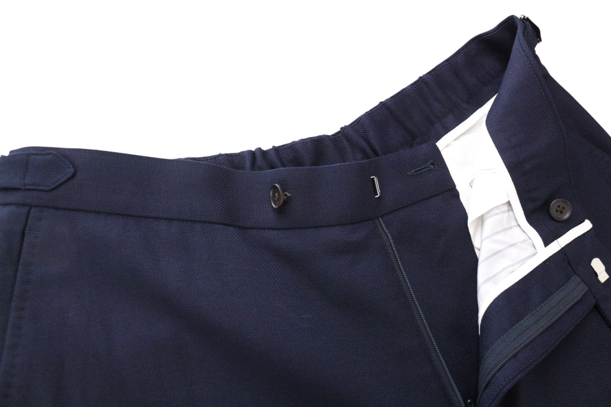 SUITSUPPLY Havana Patch Men's Suit UK42S Slim Navy Blue 2Pc Wool Mix Stretch