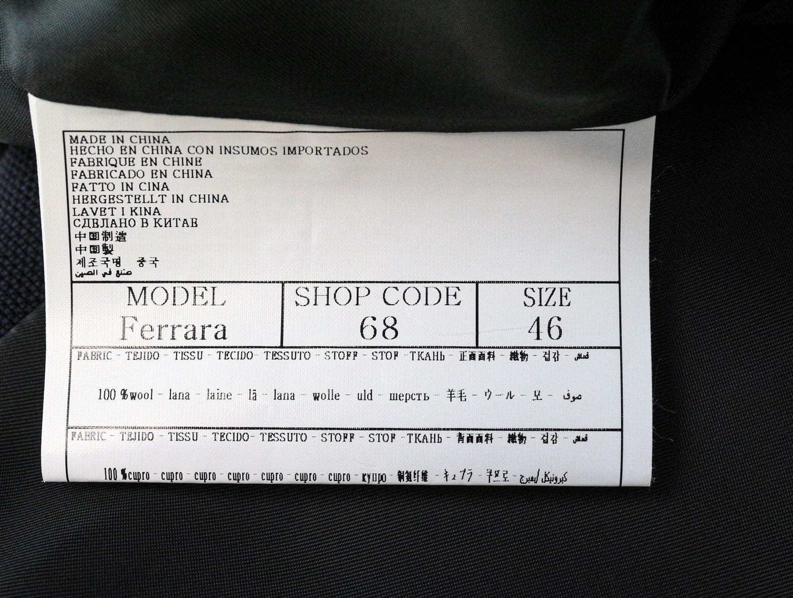 SUITSUPPLY La Spalla Men's Suit UK36R Navy Blue Wool S130s 3Pc Slim Tuxedo