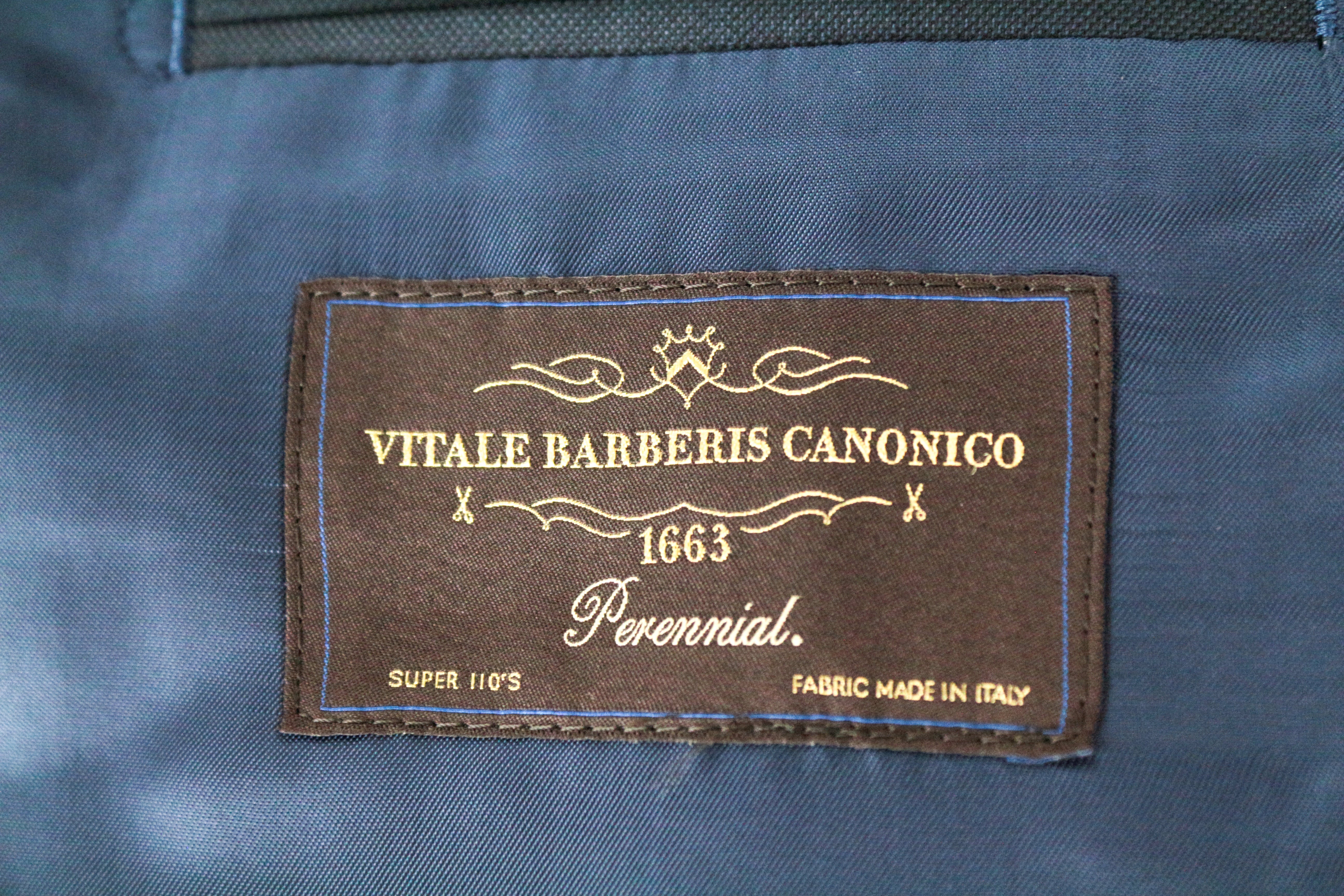 SUITSUPPLY Lazio UK52 Men's 3 Piece Blue Wool Suit Single-Breasted