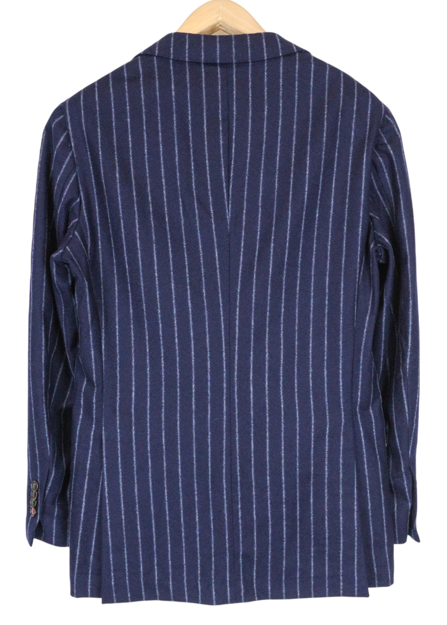 SUITSUPPLY Havana UK36R Suit 2Pc Blue Wool Slim Men's Striped Unlined