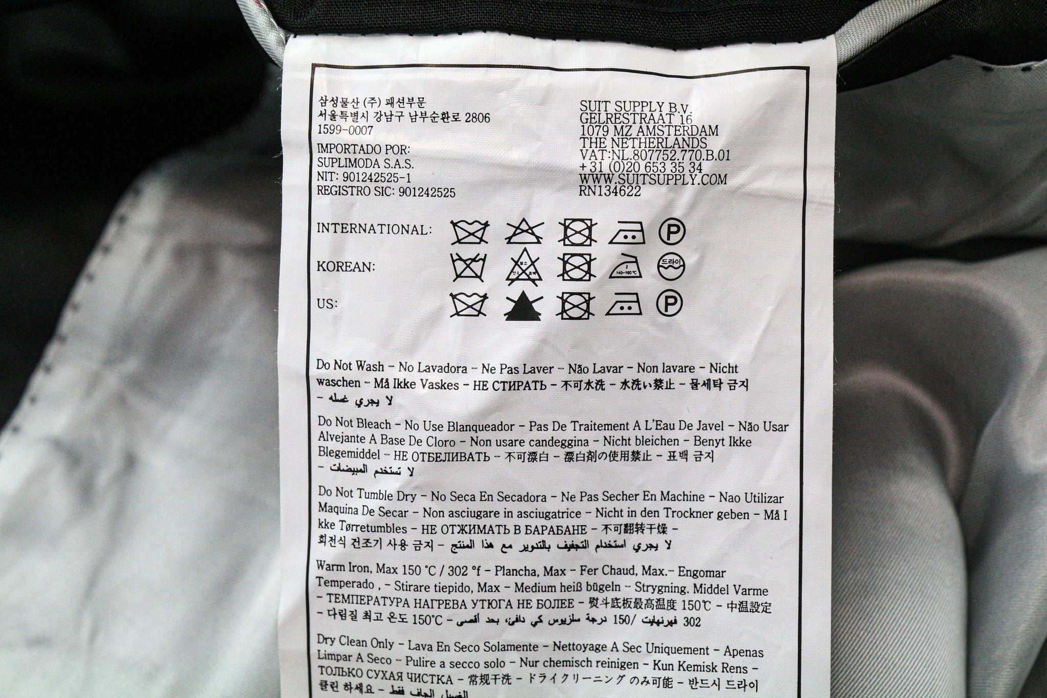 SUITSUPPLY La Spalla Tux Men's Suit UK34S Blue 3 Piece Pure Wool Single-Breasted