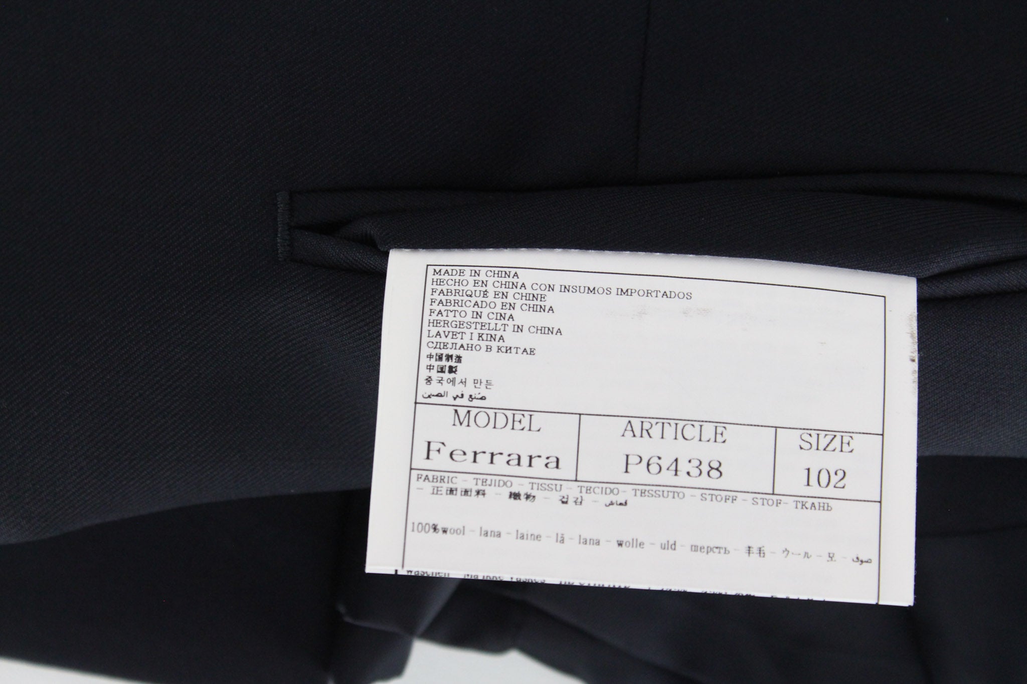 SUITSUPPLY Havana Peak Men's UK42L Blue Slim 3-Piece Super 110s Wool Suit