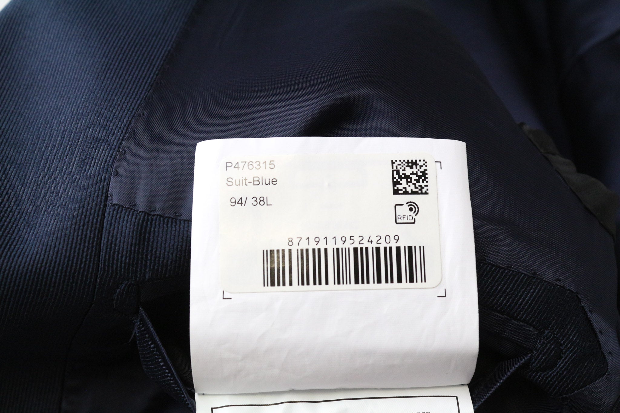 SUITSUPPLY vyriškas Havanos smokingo kostiumas, UK38L, plonas, mėlynas, dviejų dalių, grynos vilnos, „Super 110s“ 