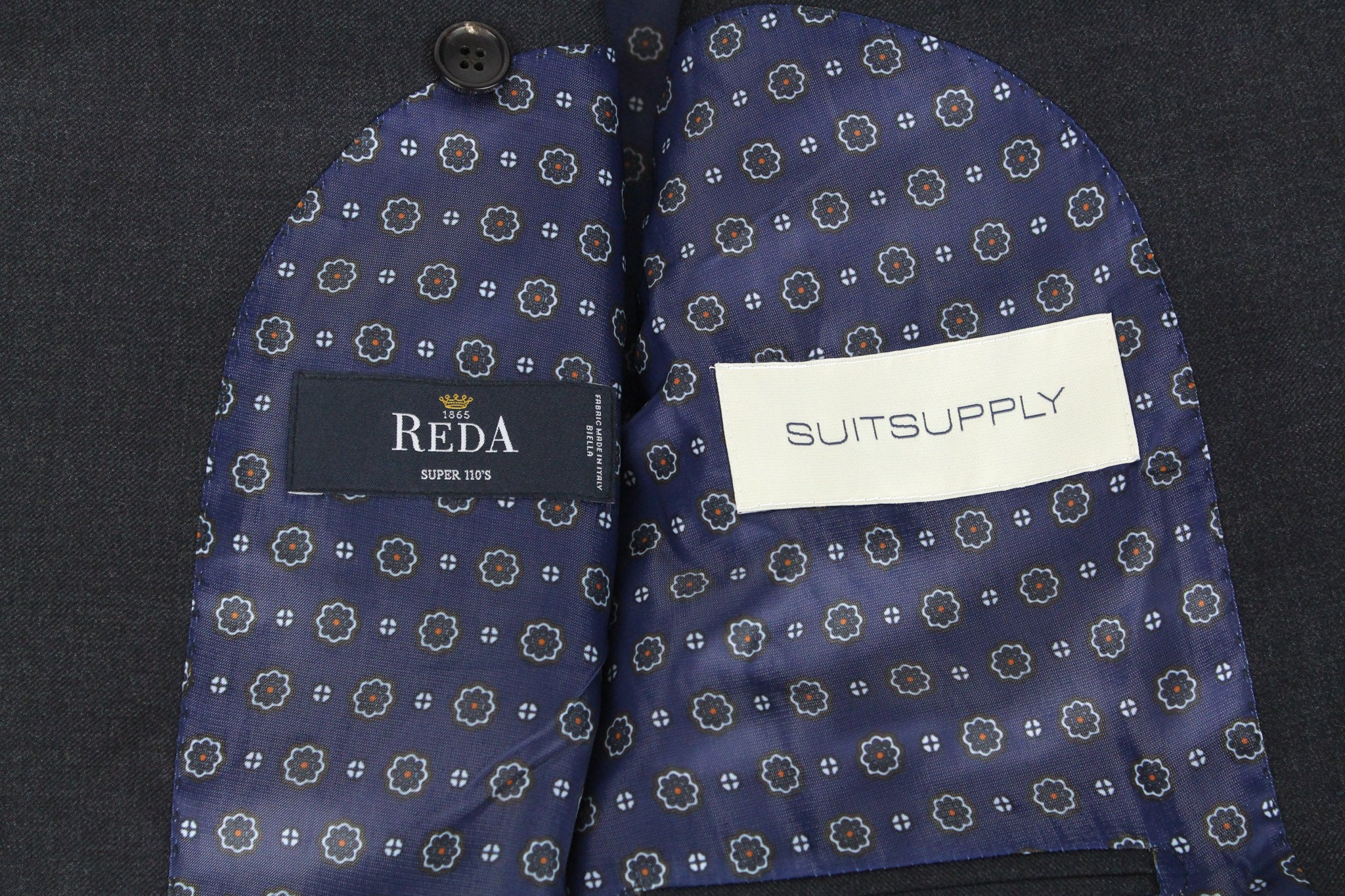 SUITSUPPLY La Spalla Men's Suit UK38S Grey Wool 2-Piece Classic Lined