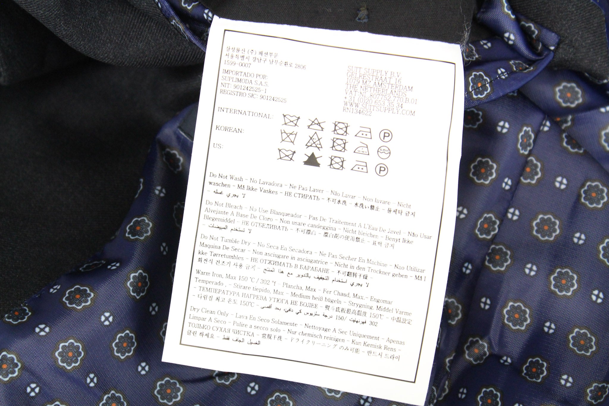 SUITSUPPLY La Spalla Men's Suit UK38S Grey Wool 2-Piece Classic Lined