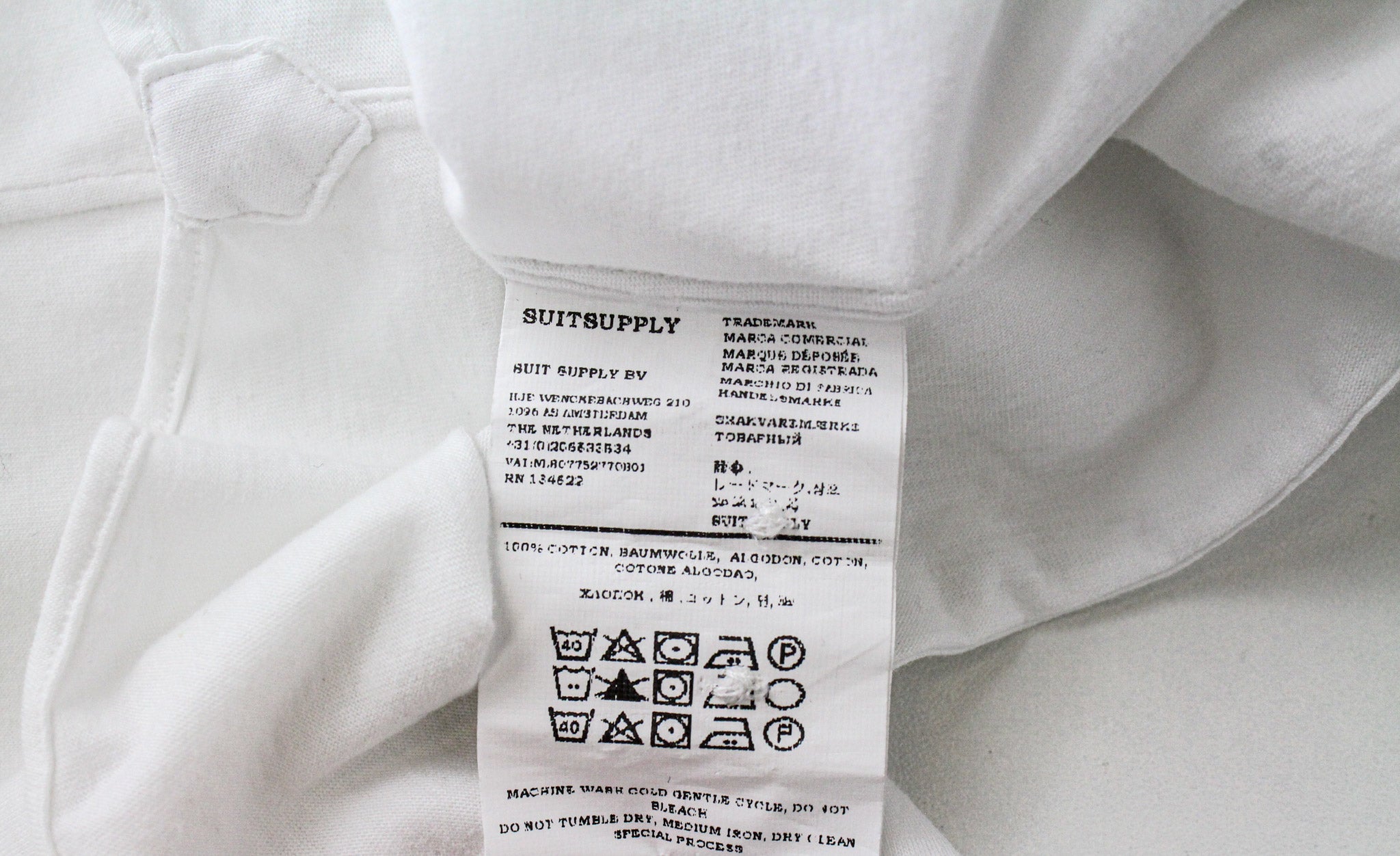 SUITSUPPLY vyriški išskleidžiami marškinėliai, 37/14.5, ypač ploni, balti medvilniniai polo marškinėliai 