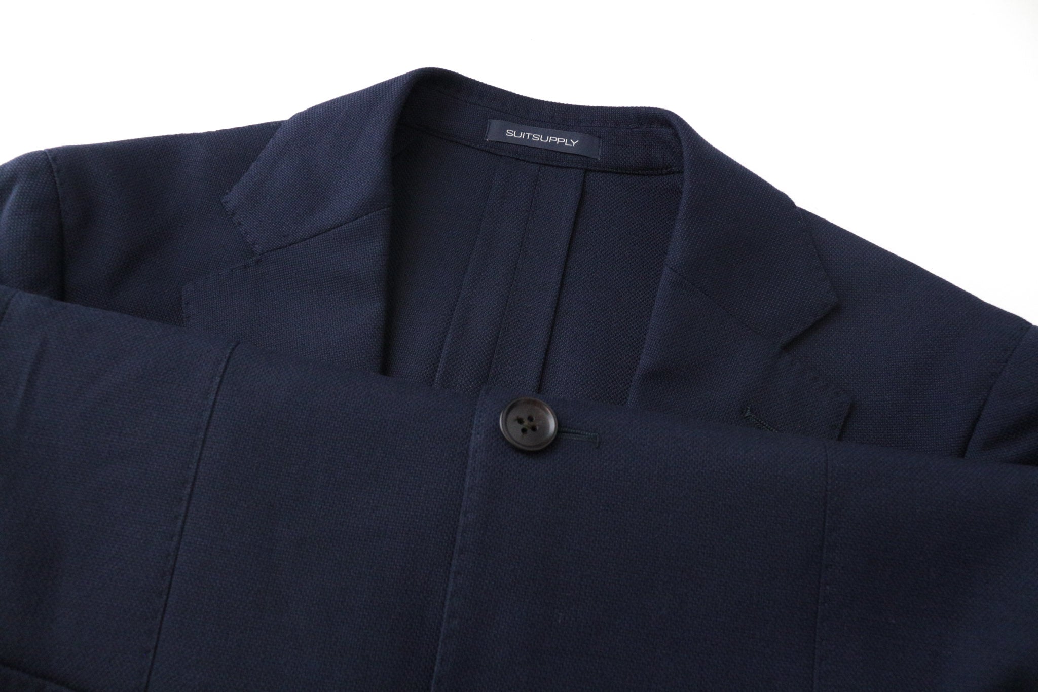 SUITSUPPLY La Spalla Men's Suit UK34R UK36R 3-Piece Blue Pure Wool Classic Fit