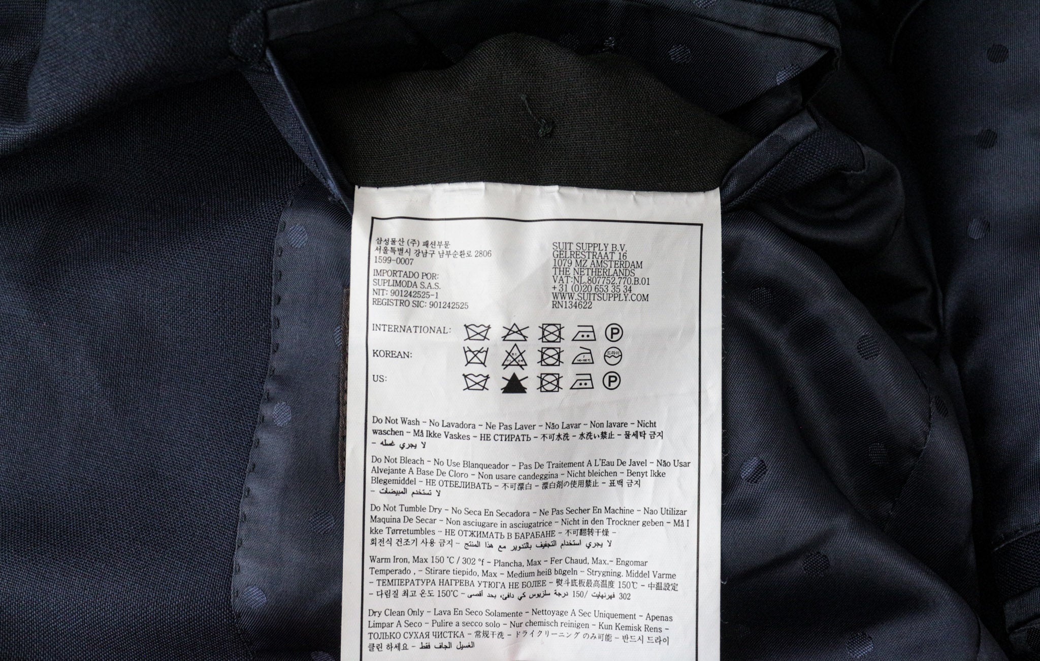 SUITSUPPLY La Spalla Men's Suit UK52S Formal Lined 3-Piece Pure Wool Blue