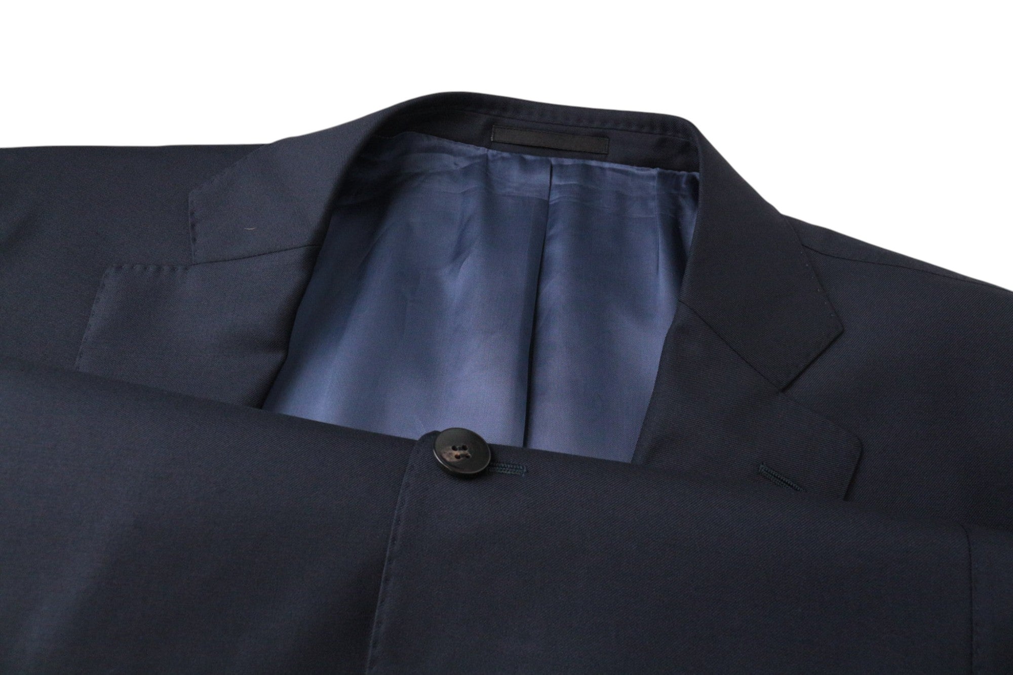 SUITSUPPLY Lazio Men's Suit UK38R Blue Slim Wool Check Mohair 2-Piece