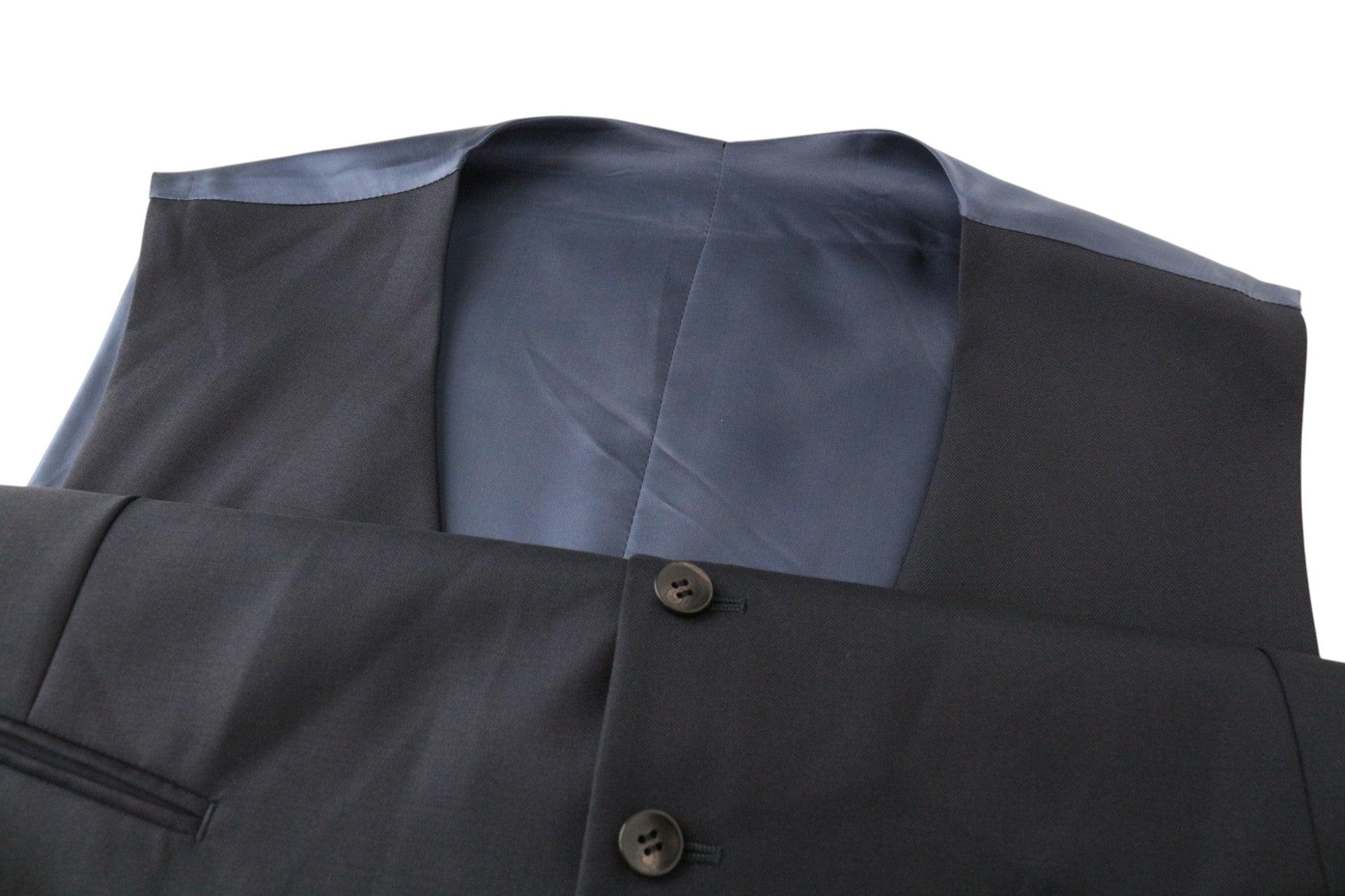 SUITSUPPLY Lazio Men's Suit UK38R Blue Slim Wool Check Mohair 2-Piece