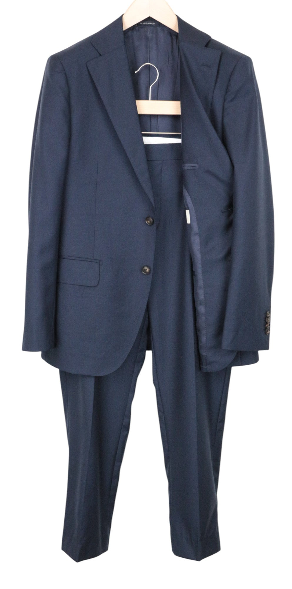 SUITSUPPLY La Spalla Men's UK42R Blue Wool Slim Suit Perennial 2-Piece