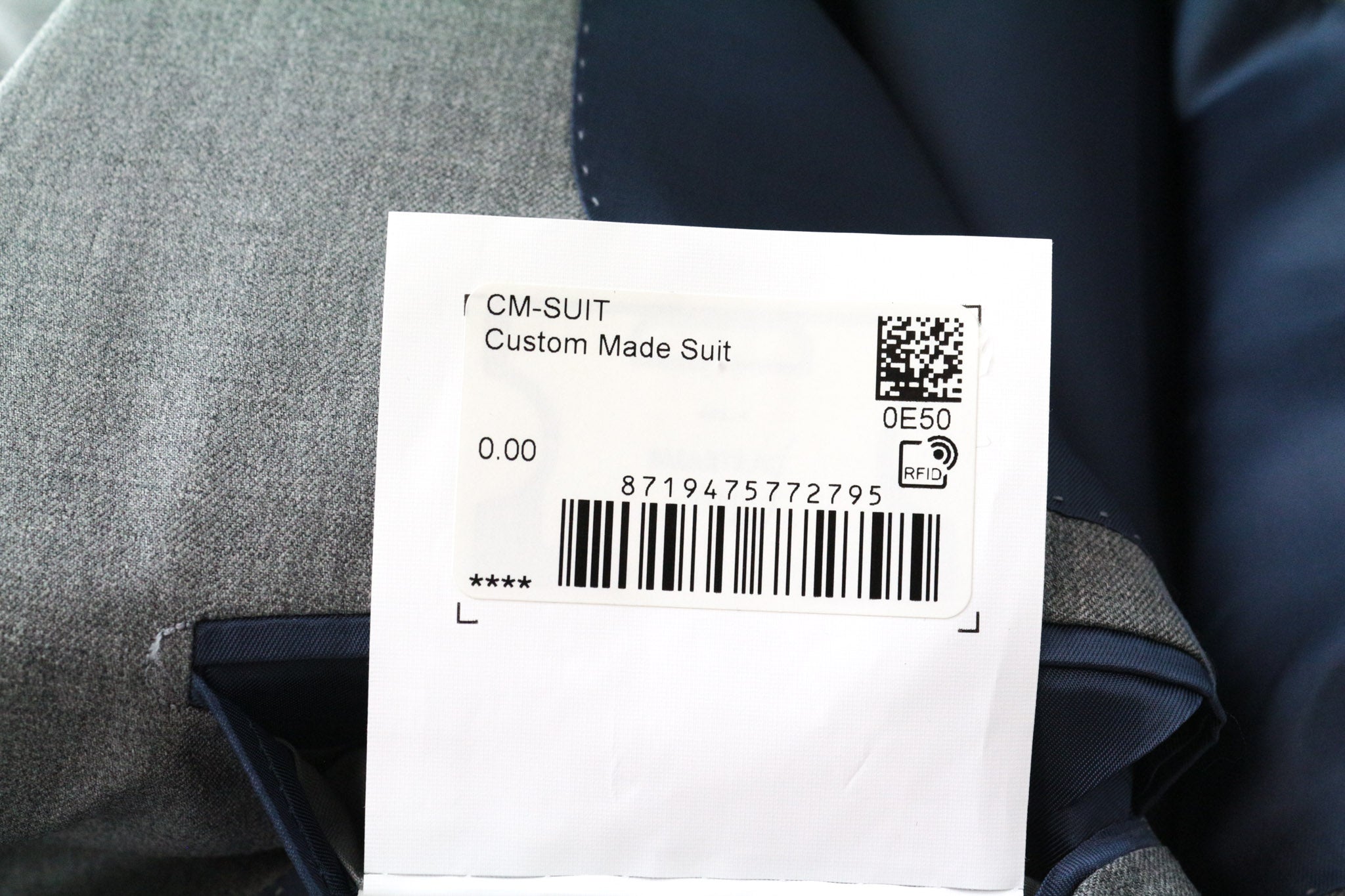 SUITSUPPLY La Spalla Suit UK38L Men's Grey Wool 2Pc Single-Breasted Classic