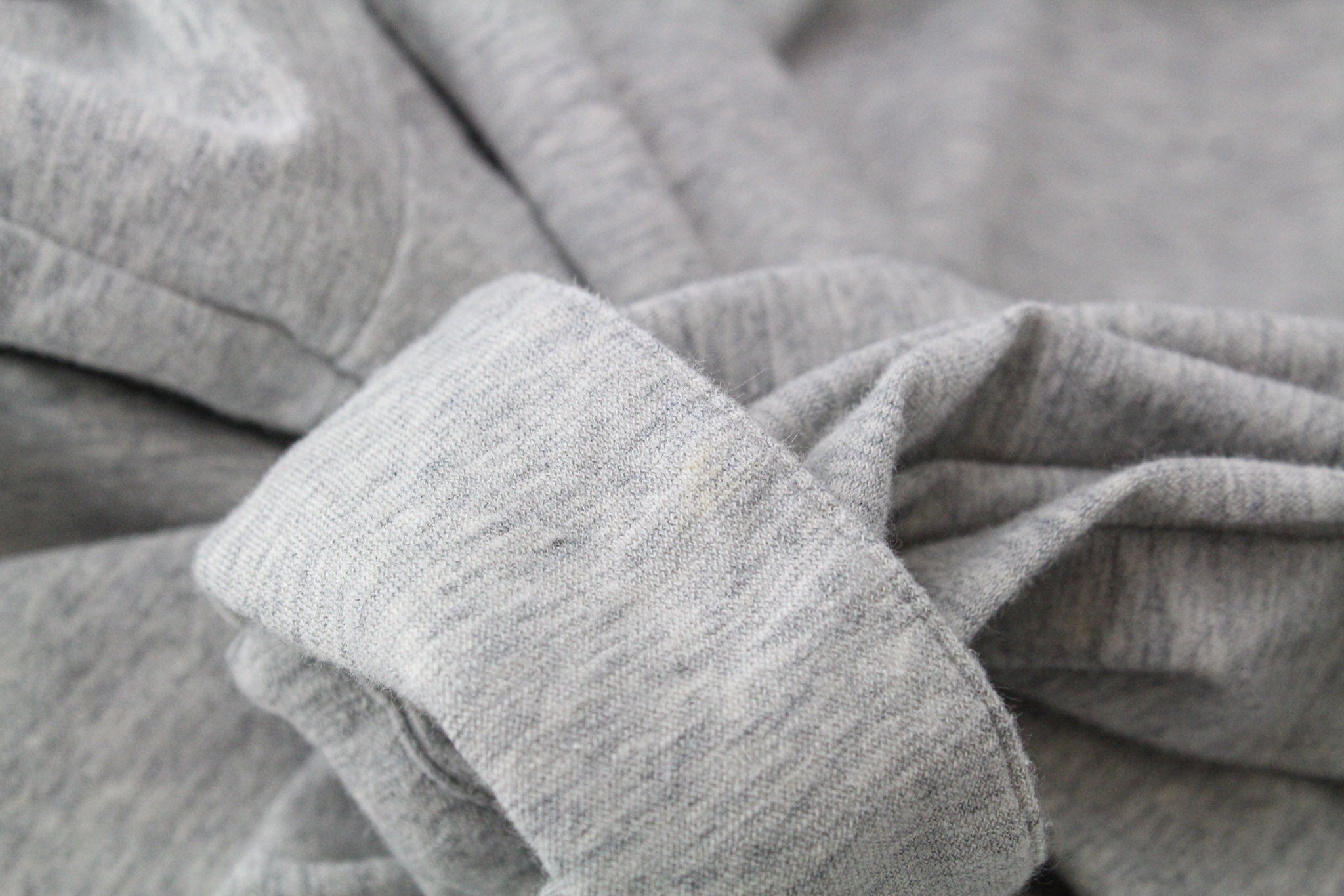 SUITSUPPLY Men's T-Shirt L Grey Polo Cotton Cashmere Cutaway Long Sleeve Casual