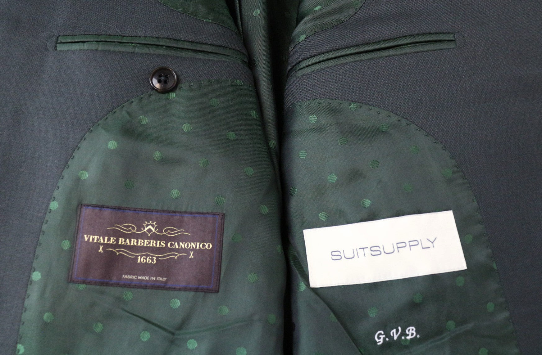 SUITSUPPLY La Spalla Men's Suit UK40R Green Pure Wool 2-Piece Single-Breasted