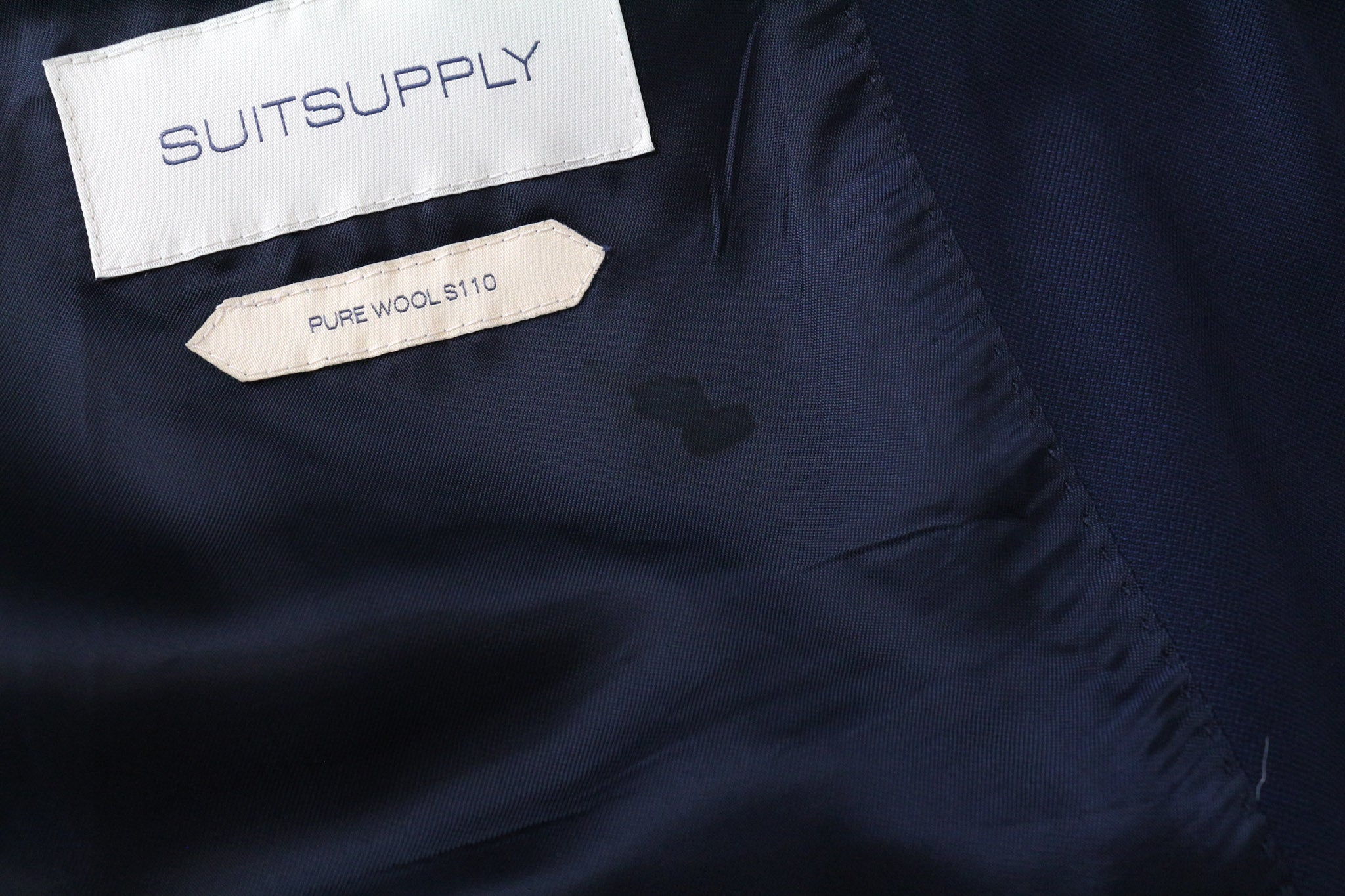 SUITSUPPLY Lazio Men Blazer UK44L Blue Slim Melange Wool S110s Perennial