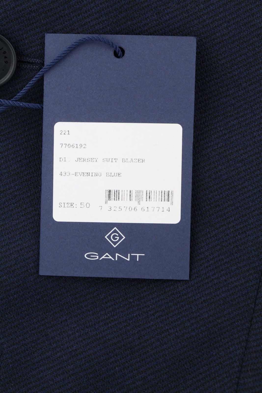 GANT Jersey Men Suit EU48 / EU50 Blue Slim 2in1