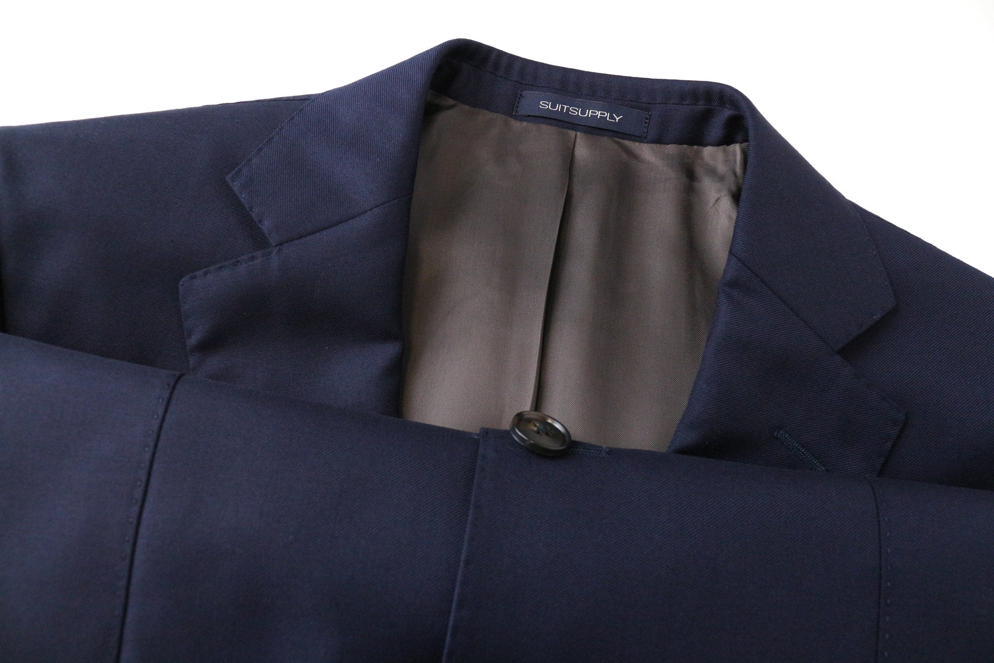 SUITSUPPLY Napoli Men's Suit UK34R Blue Wool 3Pc Classic Fit Single-Breasted