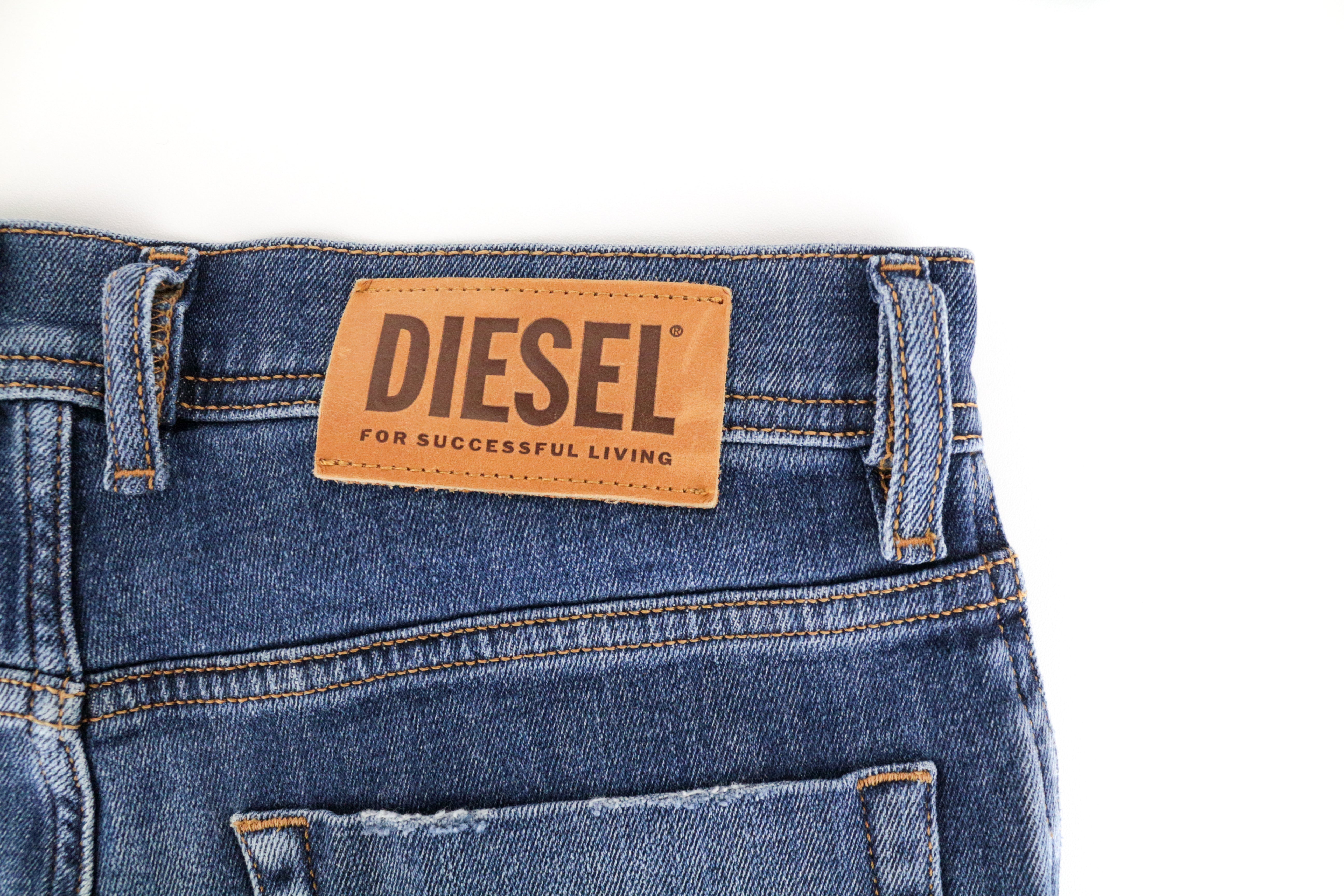 DIESEL Tepphar-X 0870H W26 L32 Slim Carrot Blue Cotton Stretch Jeans