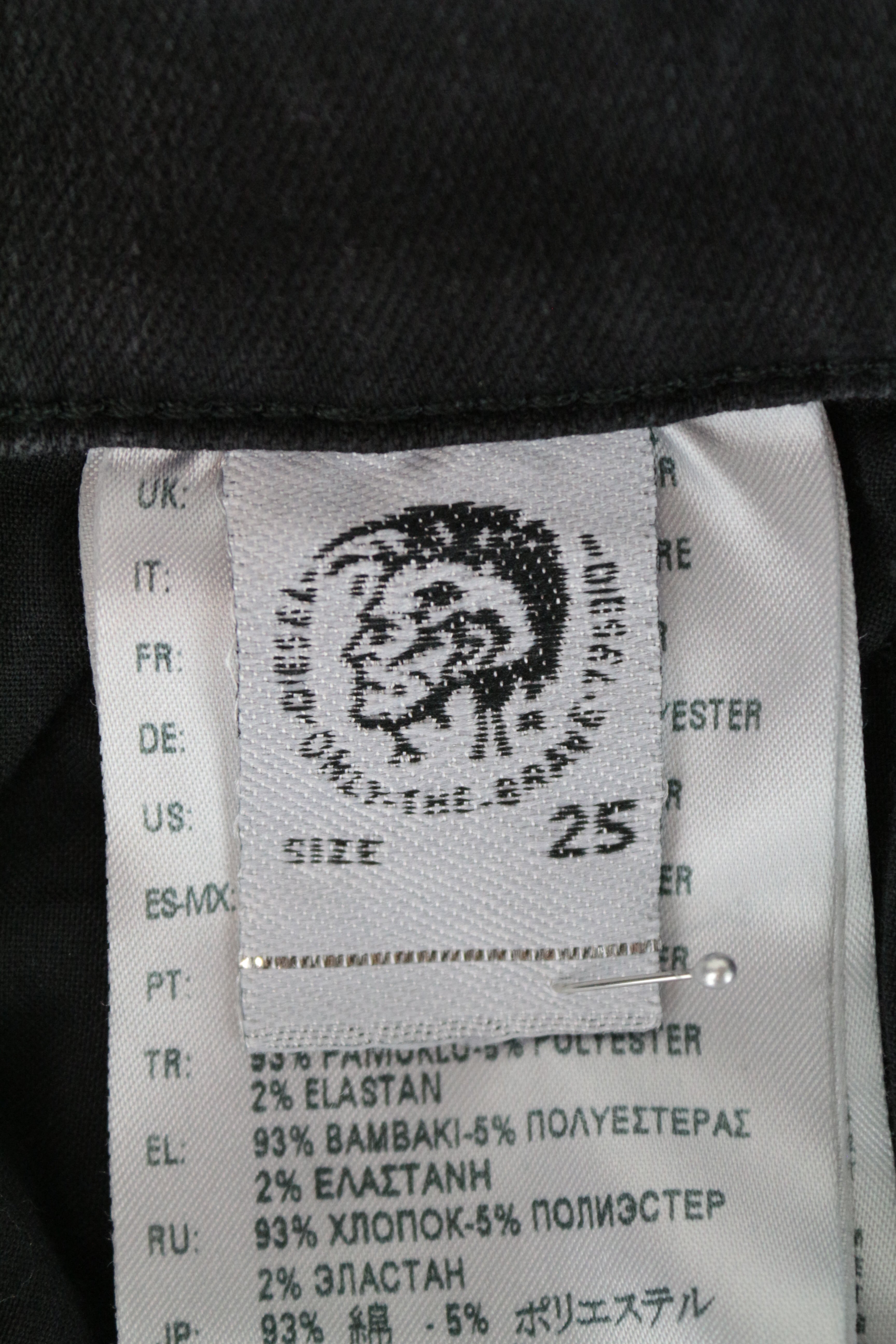 DIESEL Slandy 069GI W25 L32 pilki medvilniniai aptempti moteriški ploni tamprūs džinsai 