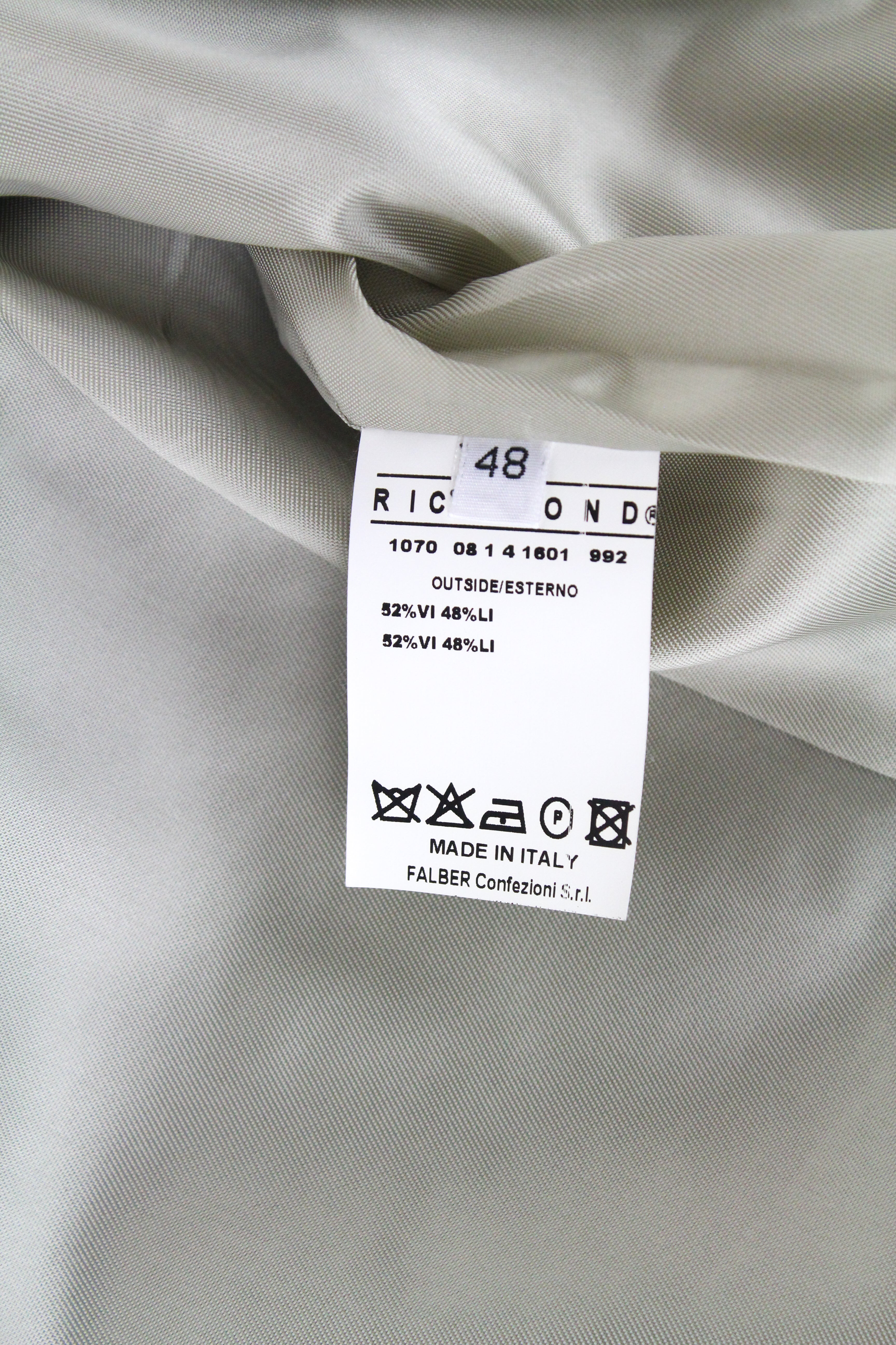 RICHMOND vyriška striukė 48 pilka, lininio audinio pamušalu, vieneilė, ilgomis rankovėmis 