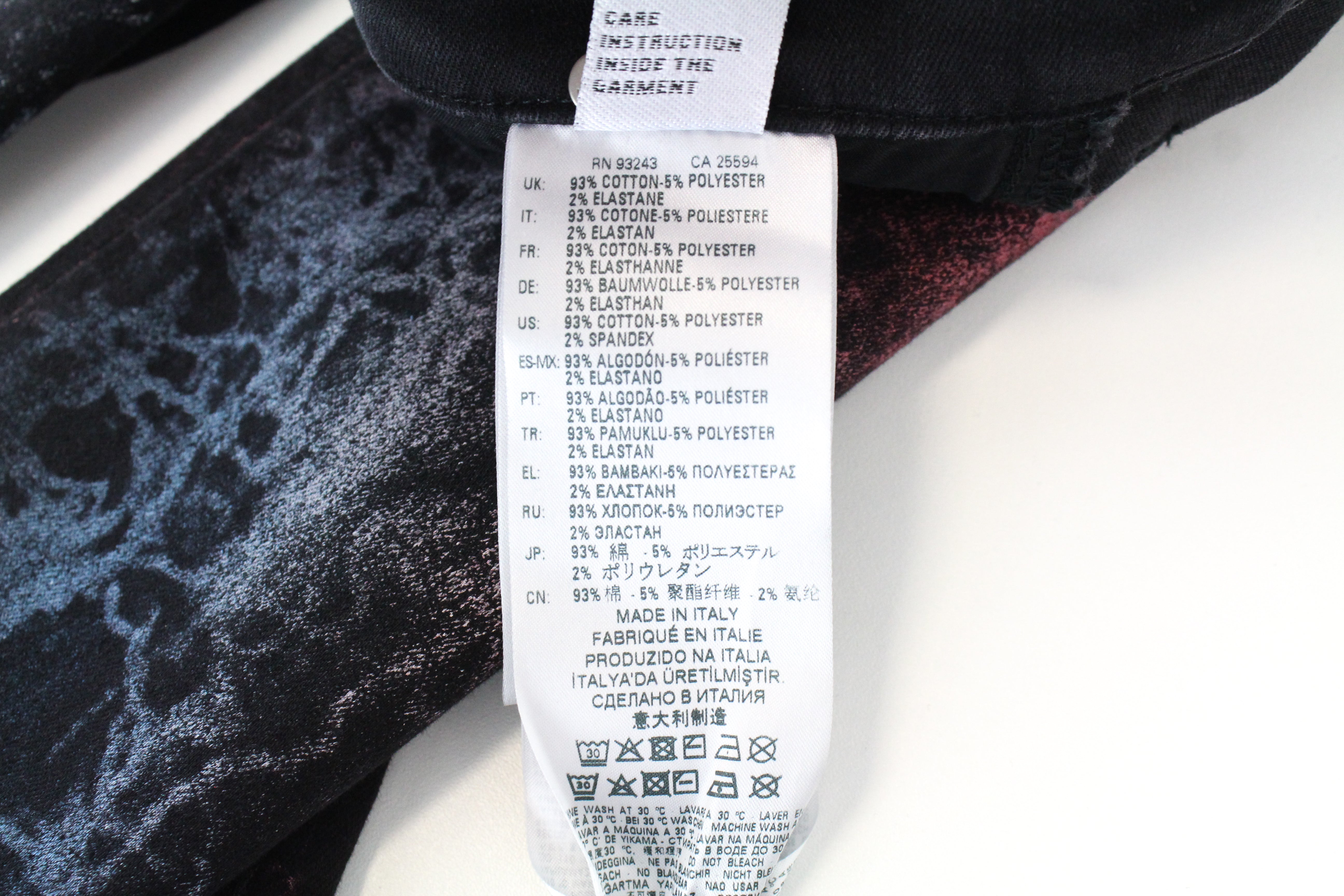 DIESEL Slandy-High-SX 069IY moteriški džinsai W28/L30 aptempti mėlyni raudoni skalbti 